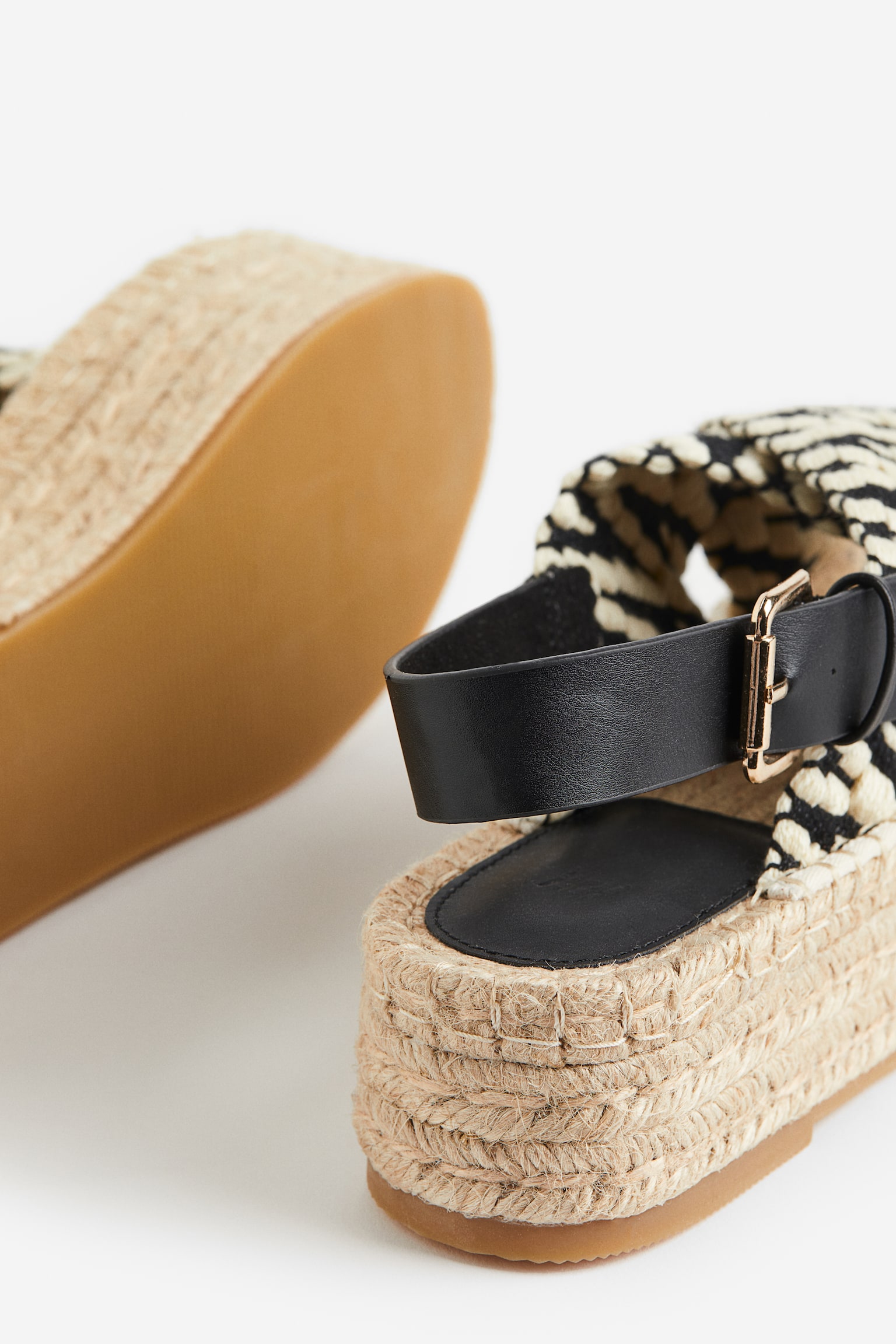 Platform Espadrilles - Black/Pattern - 2