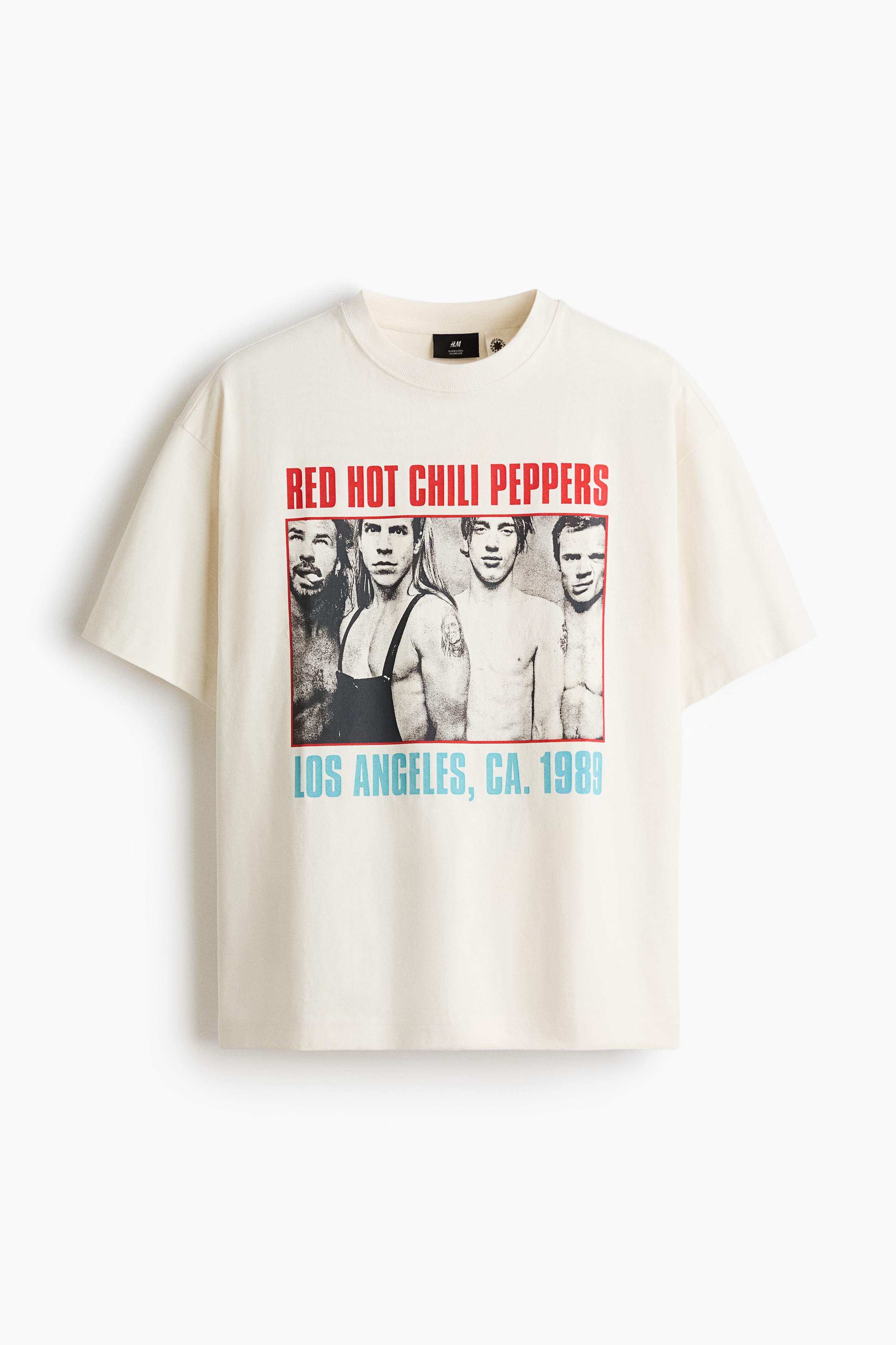 Oversized Fit T-shirt - Cream/Red Hot Chili Peppers/White/Nas/Black/Gorillaz/Black/Guns N' Roses/Black/The Notorious B.I.G./White/Blur