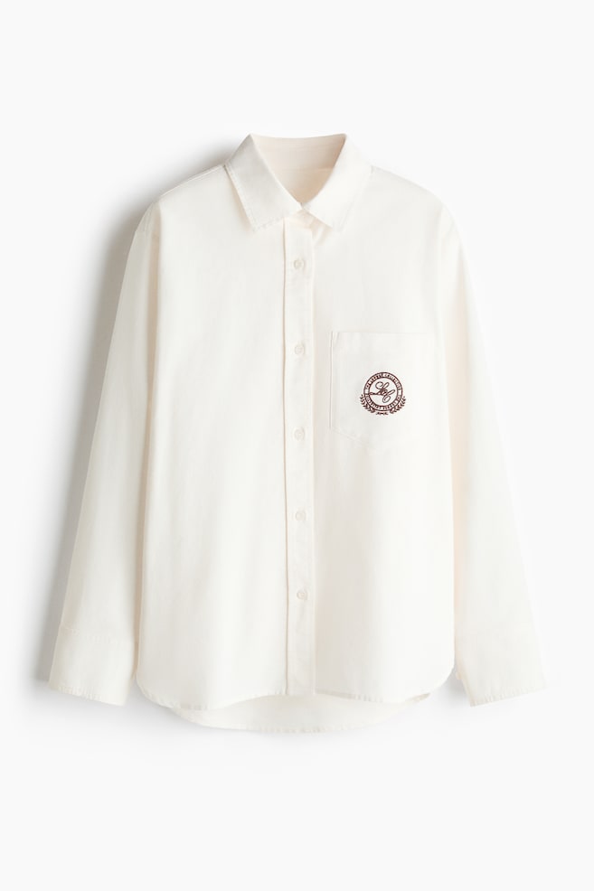 Oversized cotton shirt - White/The Lounge Collective - 1