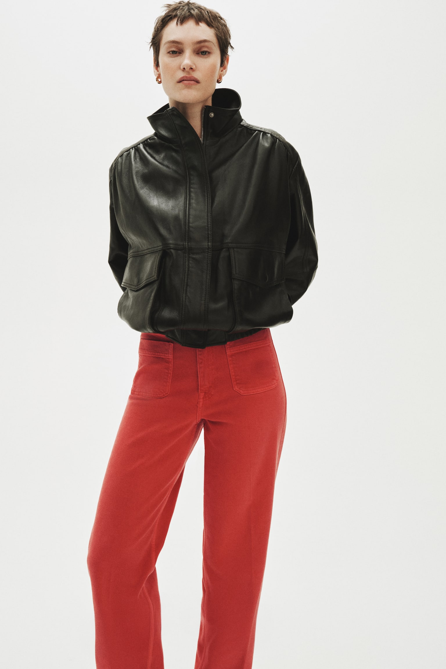 Wide High Jeans - Light red/Dark denim blue/Navy denim blue/Light denim blue/White/Dark brown/Powder pink - 3