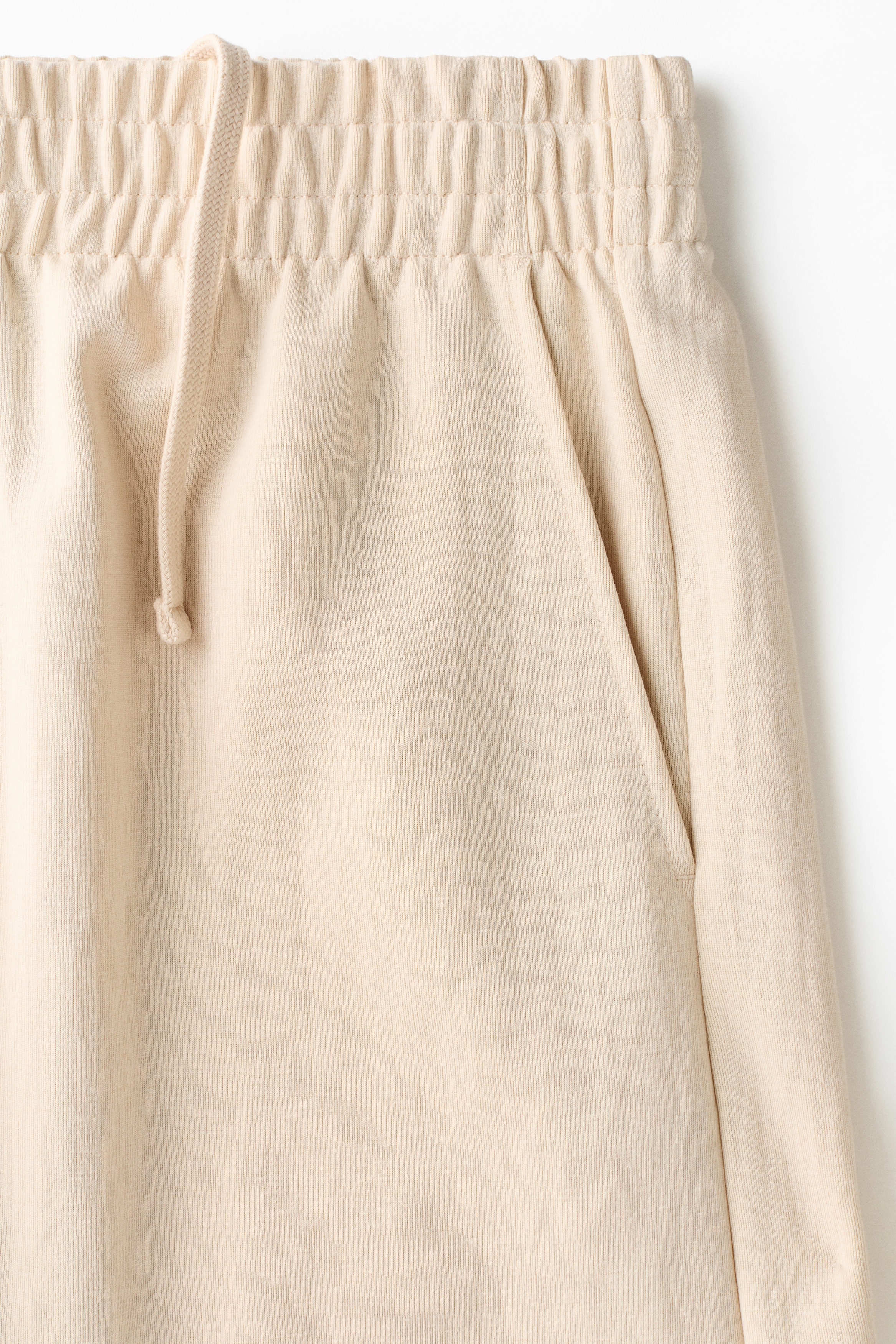 Мужские шорты H&M Relaxed-Fit из интерлока, светло-бежевые