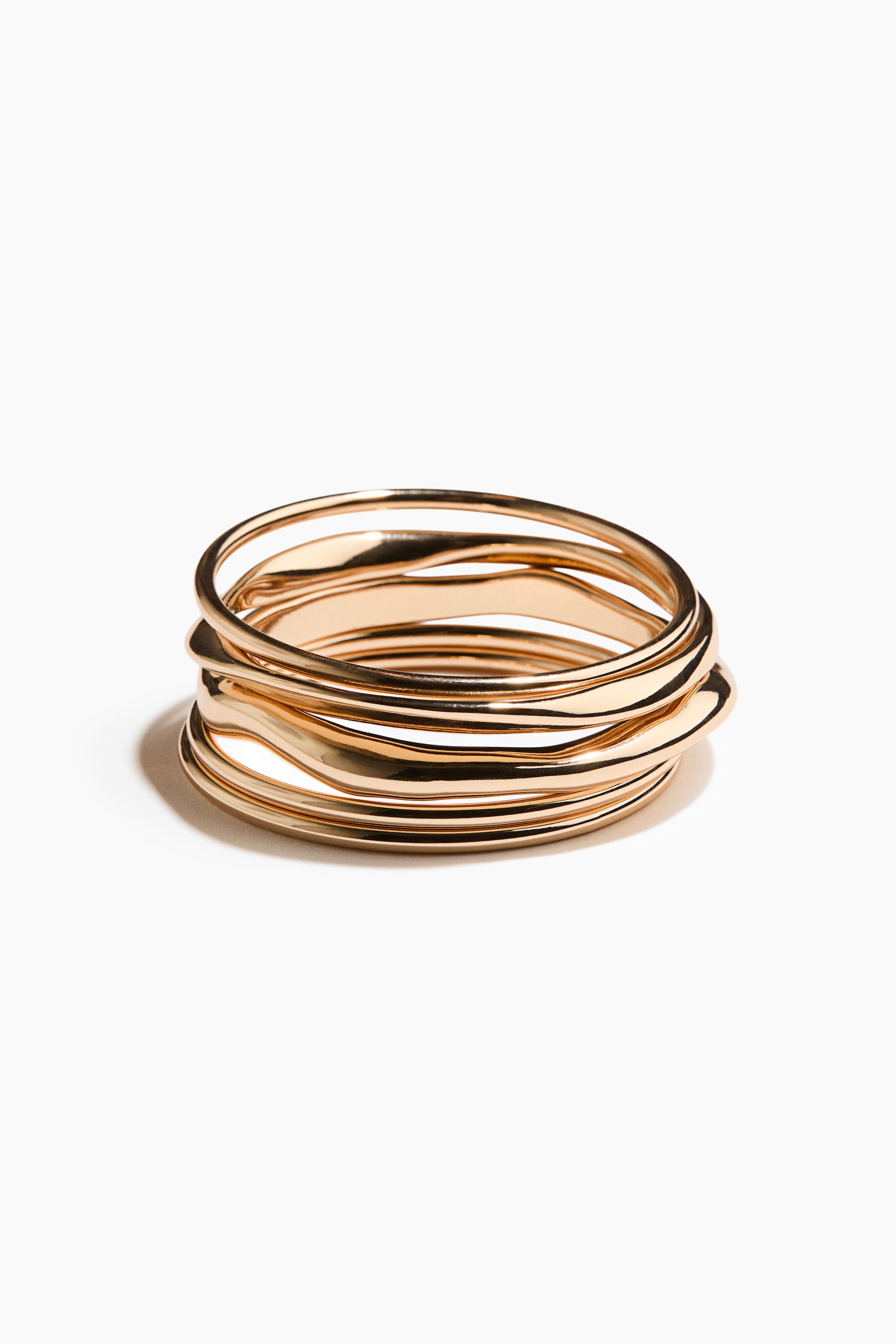 5-Pack Metal Bangle Bracelets