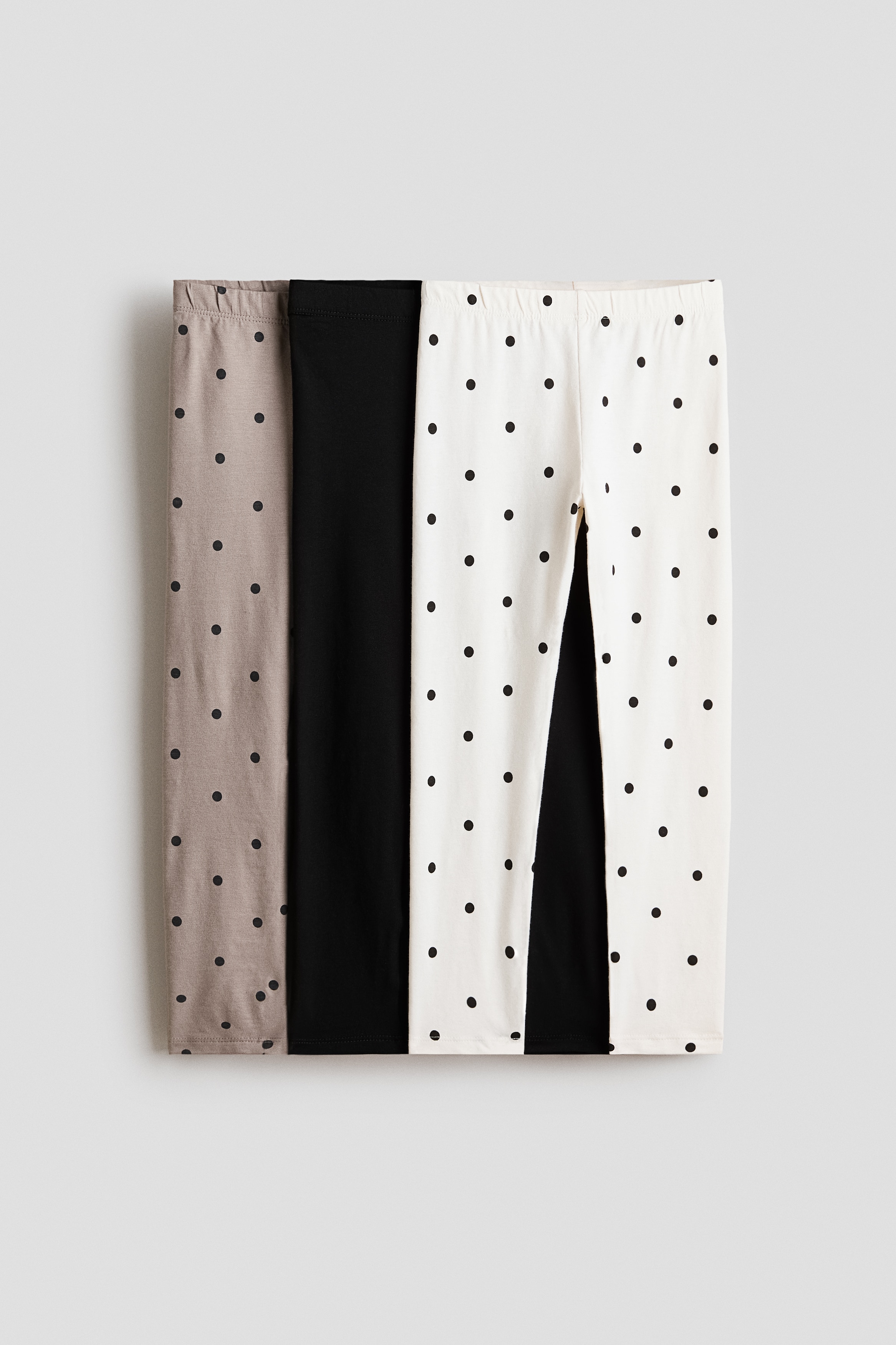 Blanc/pois 3-Pack Cotton Leggings for kids | H&M CA