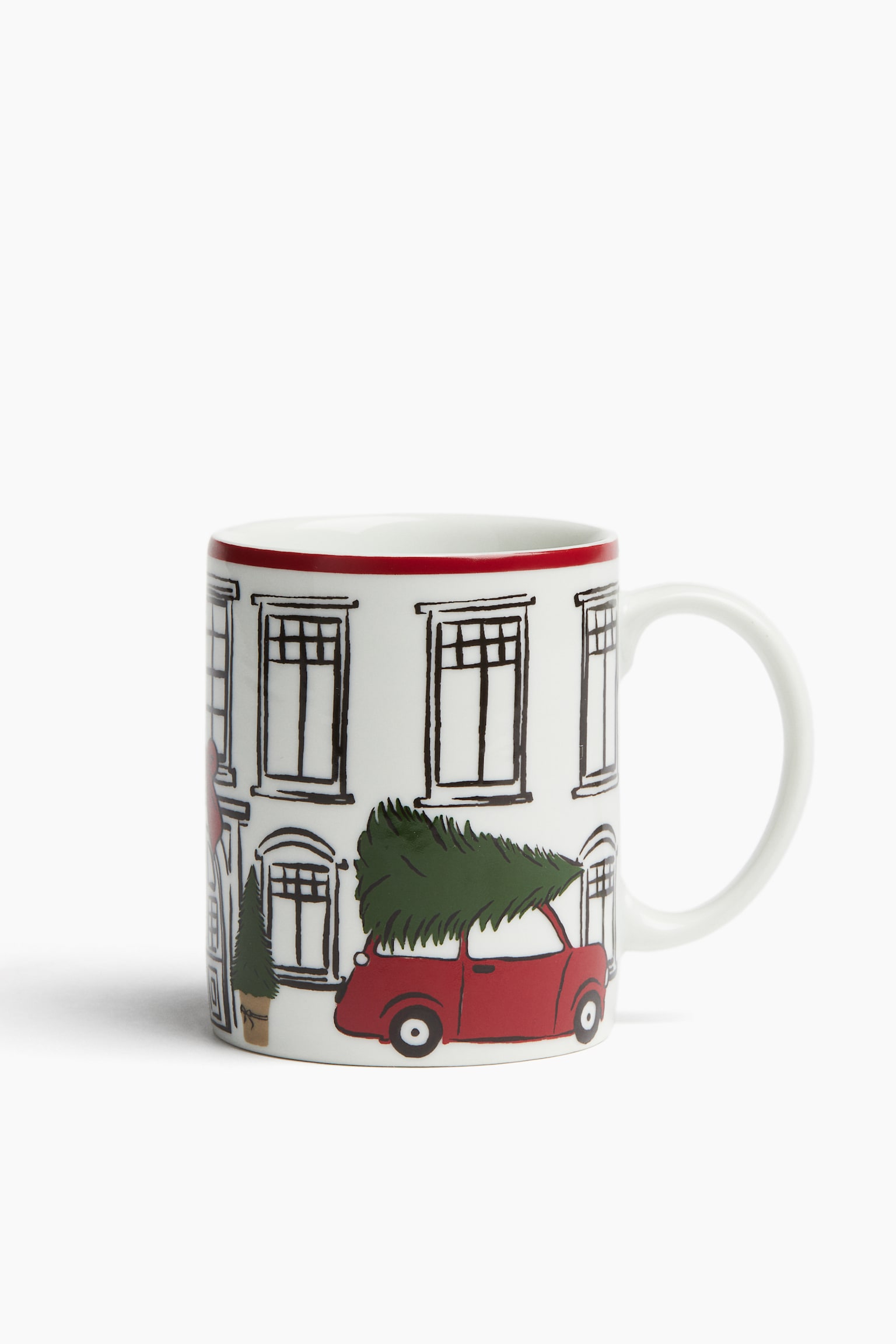 Printed porcelain mug - White/House - 1