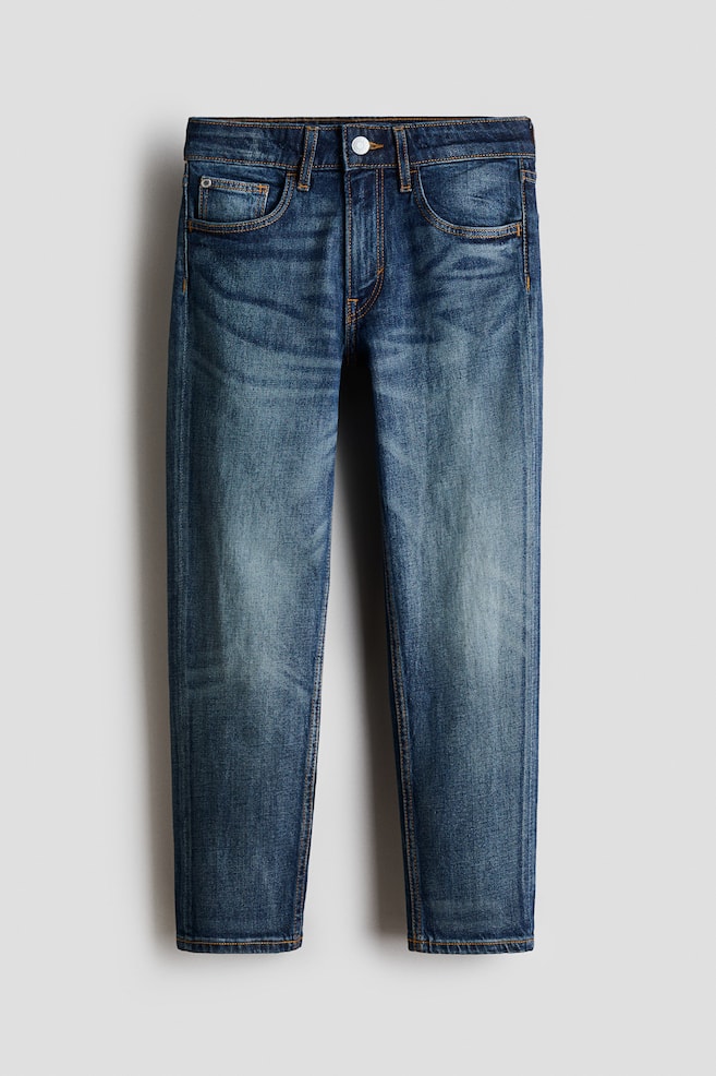Relaxed Tapered Fit Jeans - Azul denim oscuro/Gris denim/Azul denim claro/Azul denim claro/Gris oscuro/Negro lavado - 1