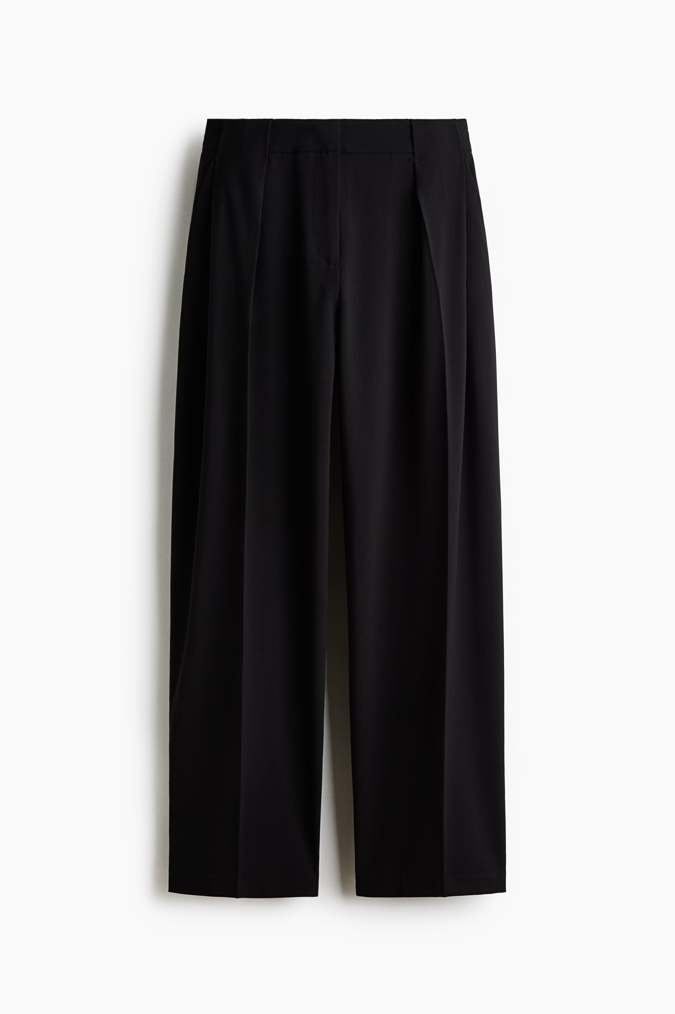 Pleated barrel trousers - Black