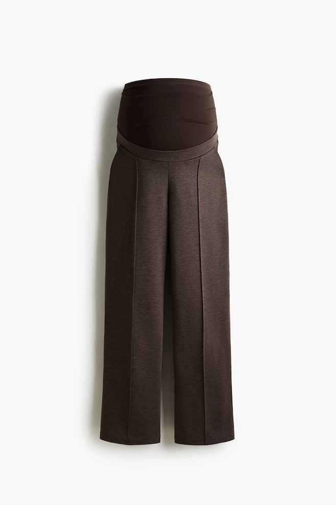 MAMA Crease-Front Pants - Dark brown melange/Black/Dark gray - 1