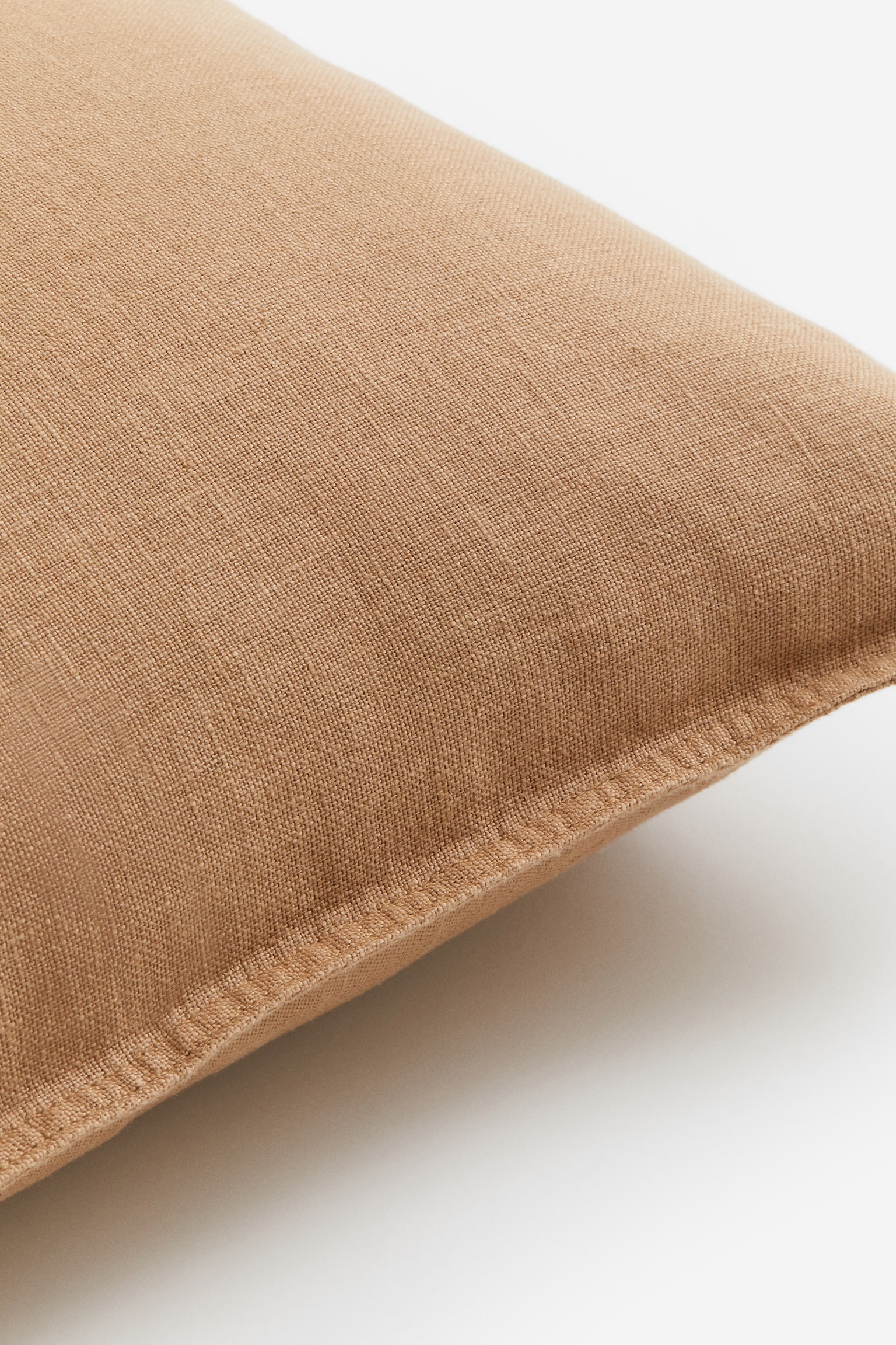 Washed linen cushion cover - Beige/Dark khaki green/Linen beige/Light blue/Greige/Dark red/Light brown/Greige/Apricot/Light purple/Yellow/Green/Dark chocolate brown/Royal blue - 3