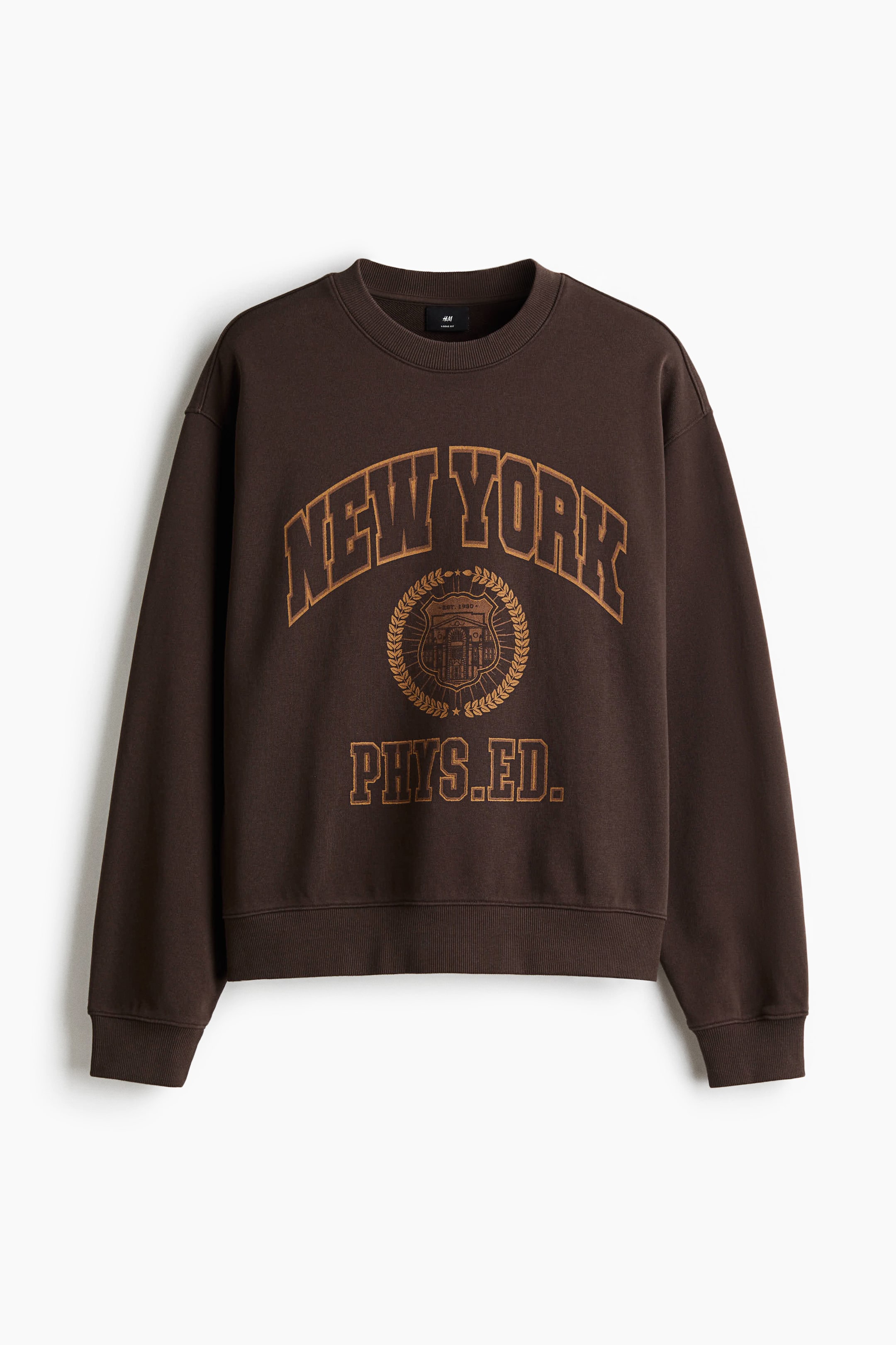View larger image: Loose Fit Sweatshirt - Dark brown/New York - Men | H&M IN 5