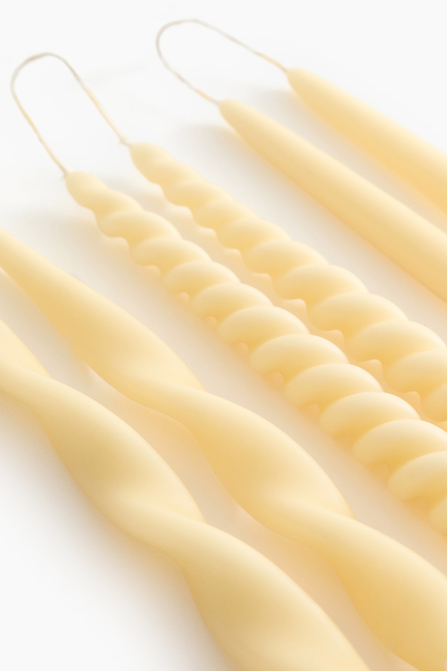 Set van 6 gotische kaarsen - Lichtgeel/Saliegroen/Lichtbeige/Donkerbruin/Wit/Lichtroze - 3