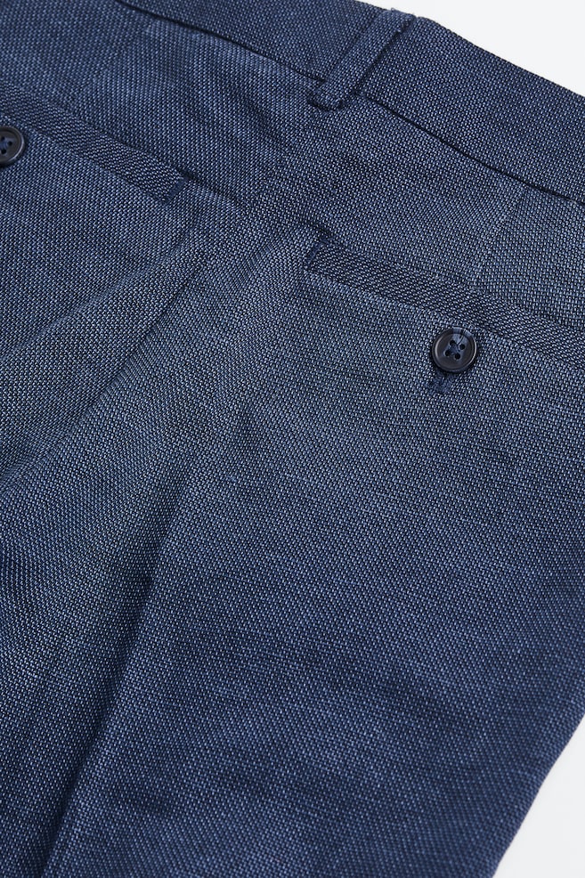 Textured suit trousers - Navy blue/Pigeon blue - 5