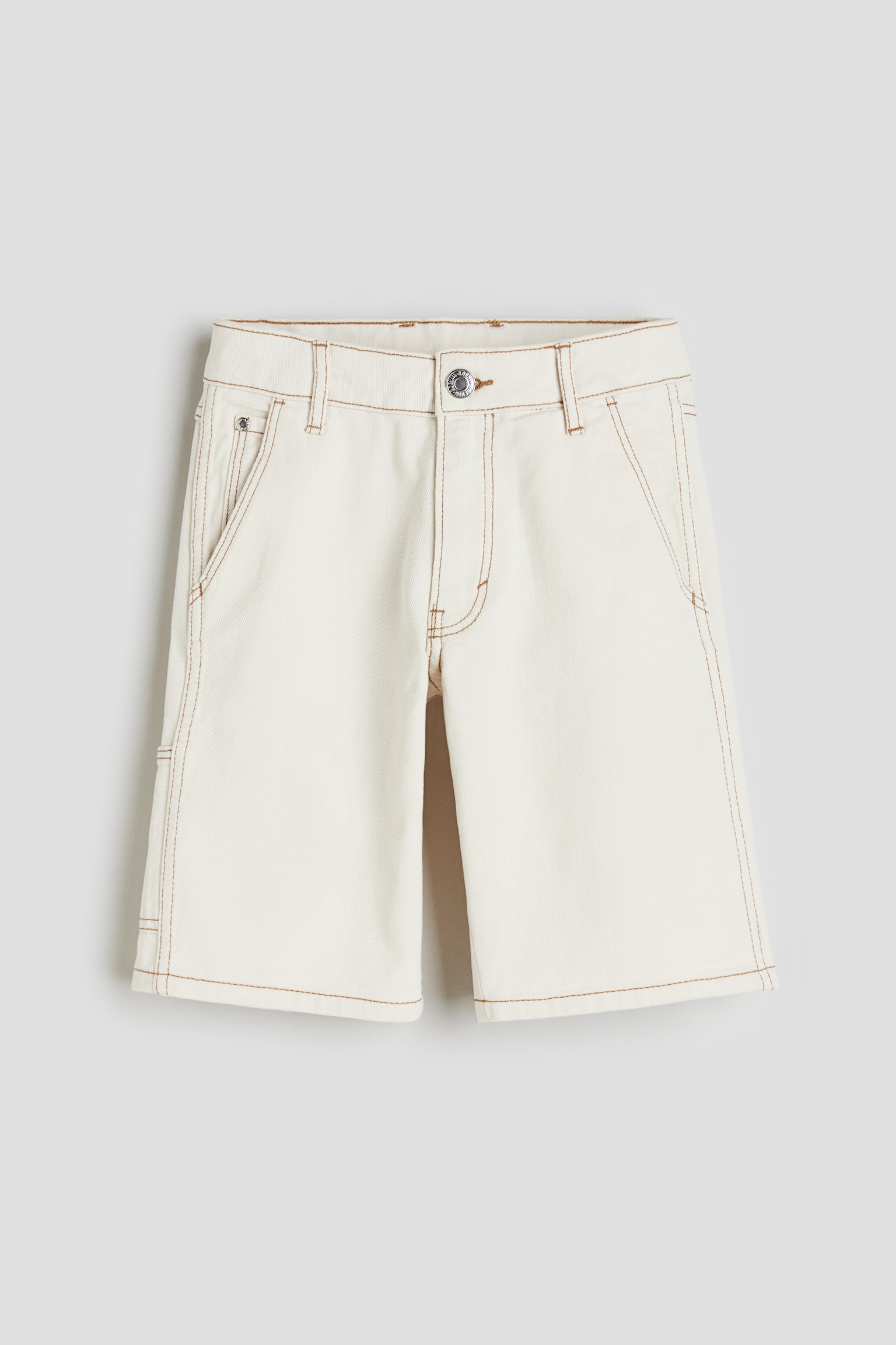 Carpenter twill shorts - White - 1