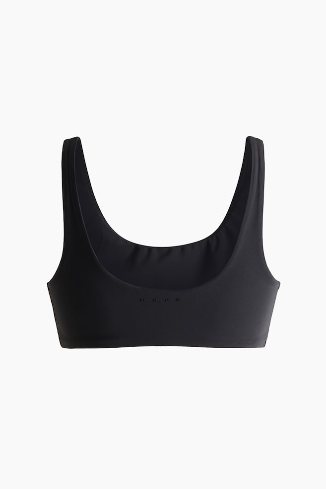 Top de bikini deportivo con Lycra® Xtra Life™ - Negro/Morado berenjena/Guayaba deslavado - 5