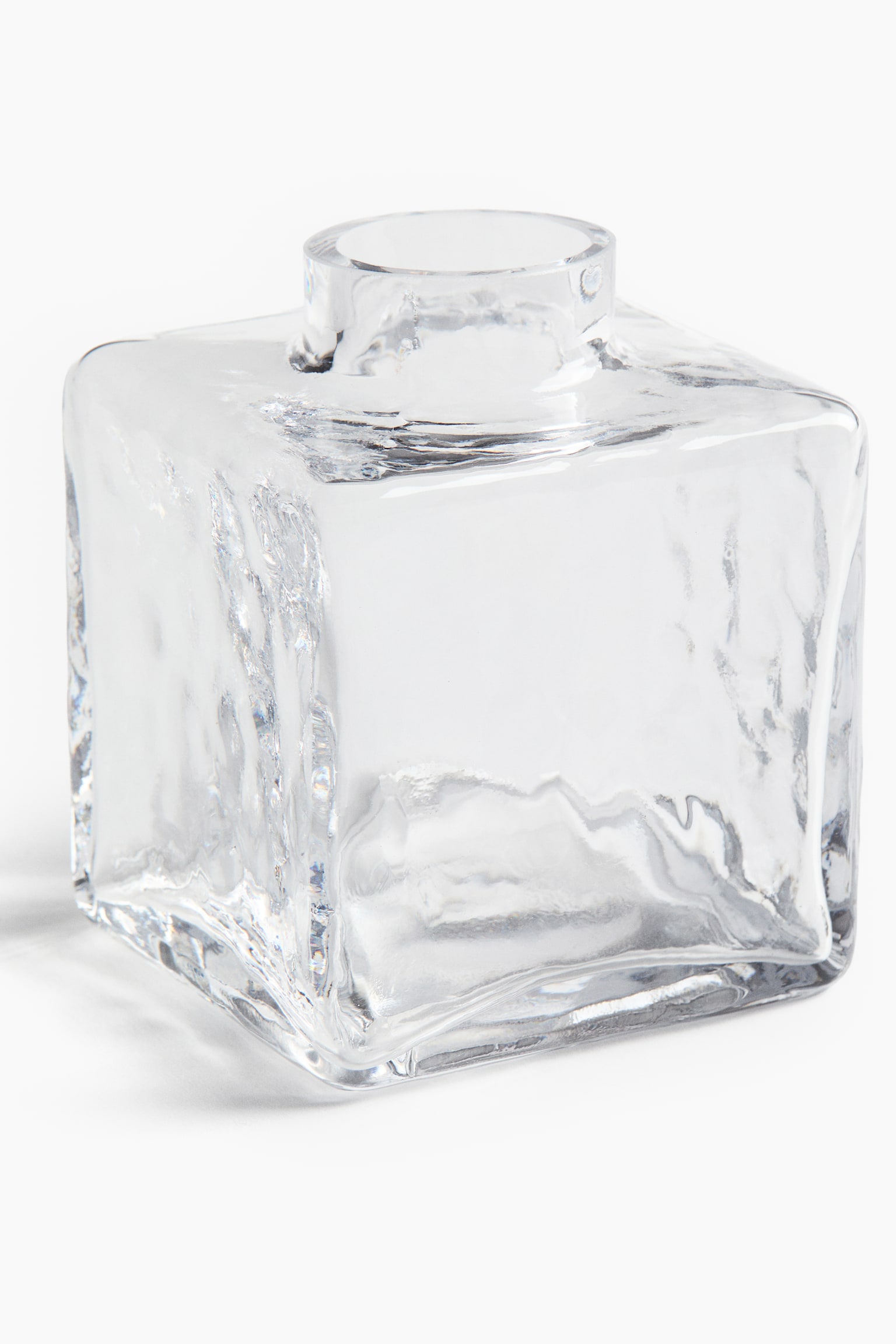 Textured-glass bud vase - Transparent/Light brown - 2