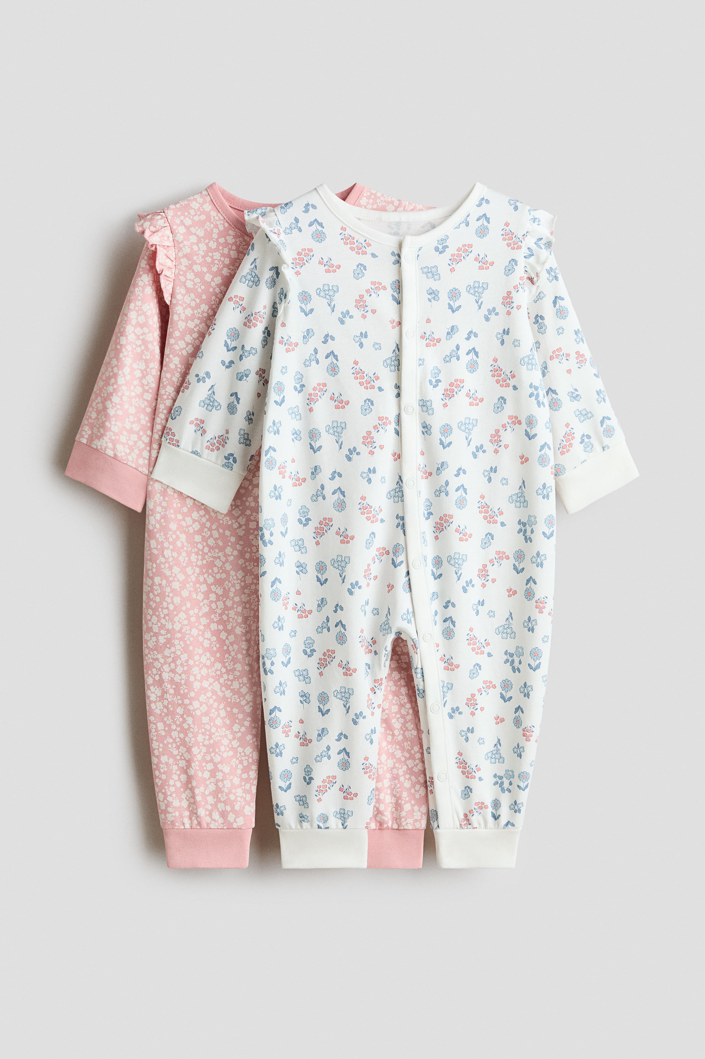 H & M - 2er-Pack Gemusterte Schlafanzug aus Baumwolle - Rosa - Kinder