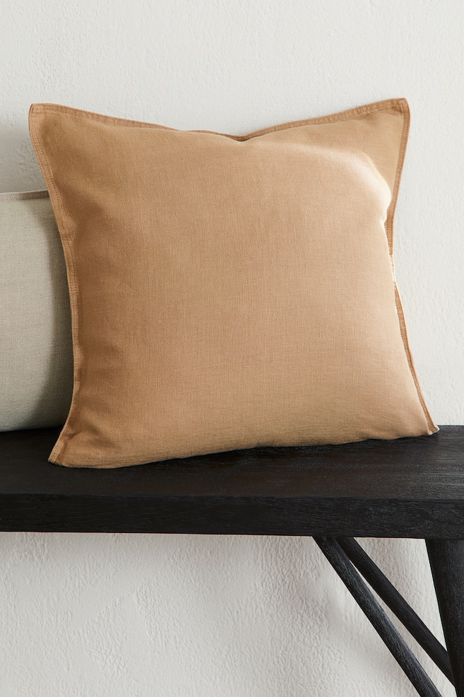 Washed linen cushion cover - Beige/Linen beige/Anthracite grey/Greige/dc/dc/dc - 2