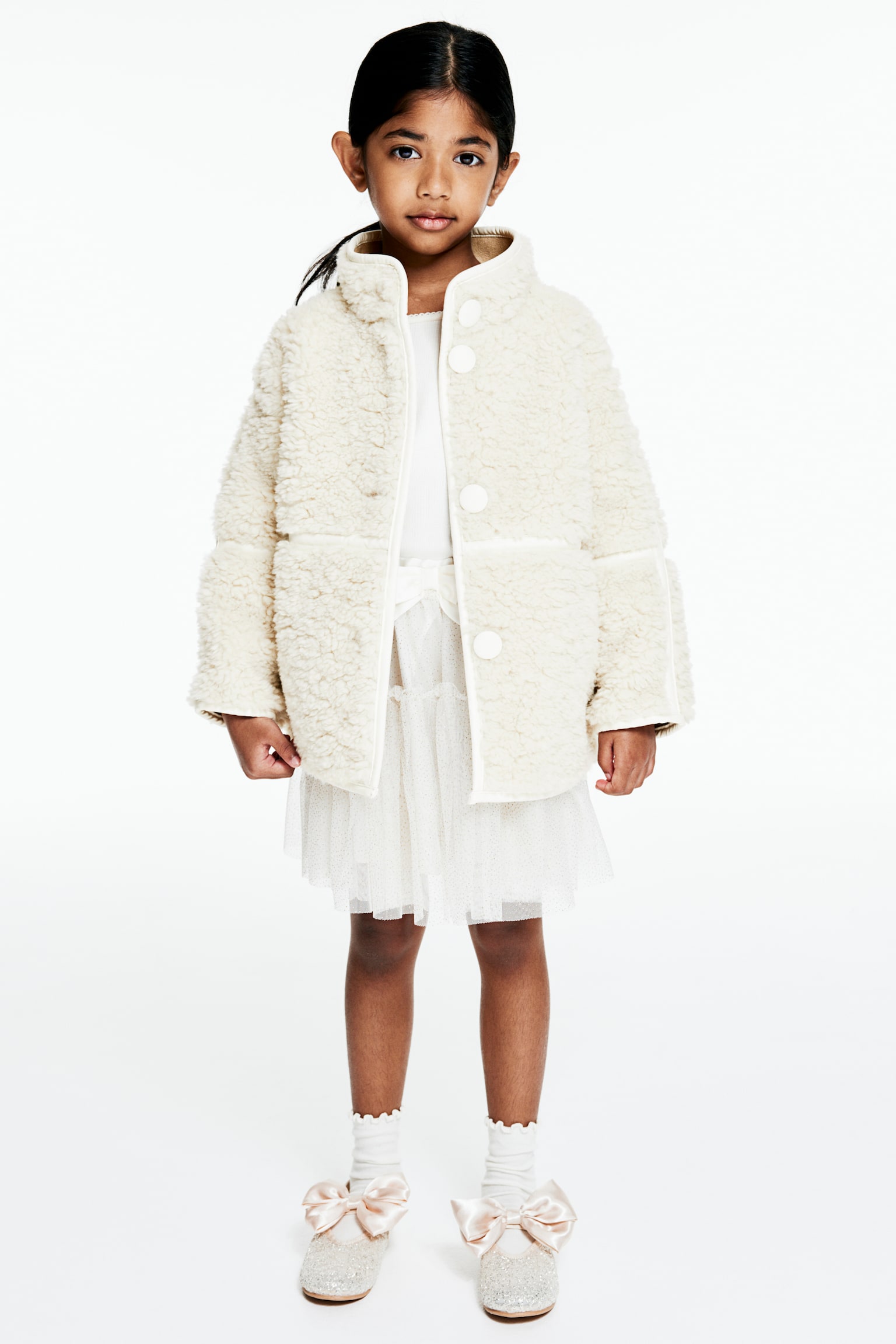 Fluffy jacket - Cream - 3