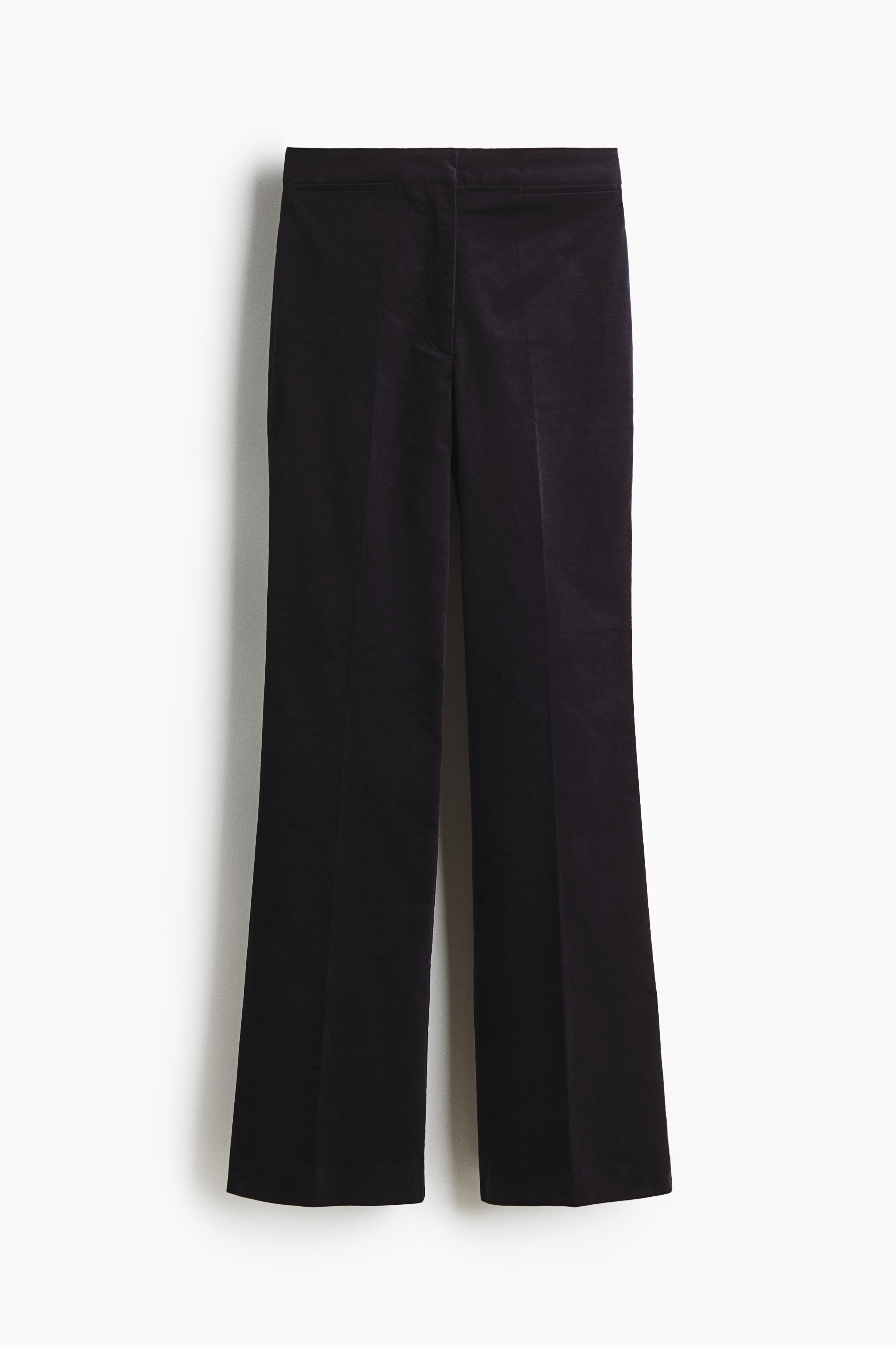 Women's Navy blue Flared Velvet Pants | H&M CA
