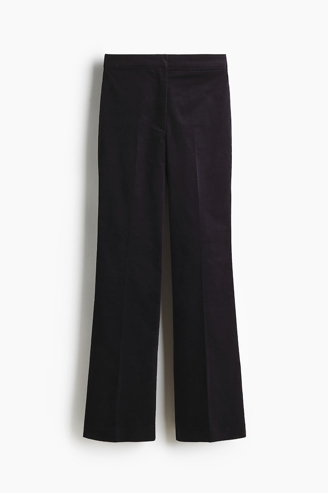 Flared Velvet Pants - Navy blue/Black/Dark red - 1