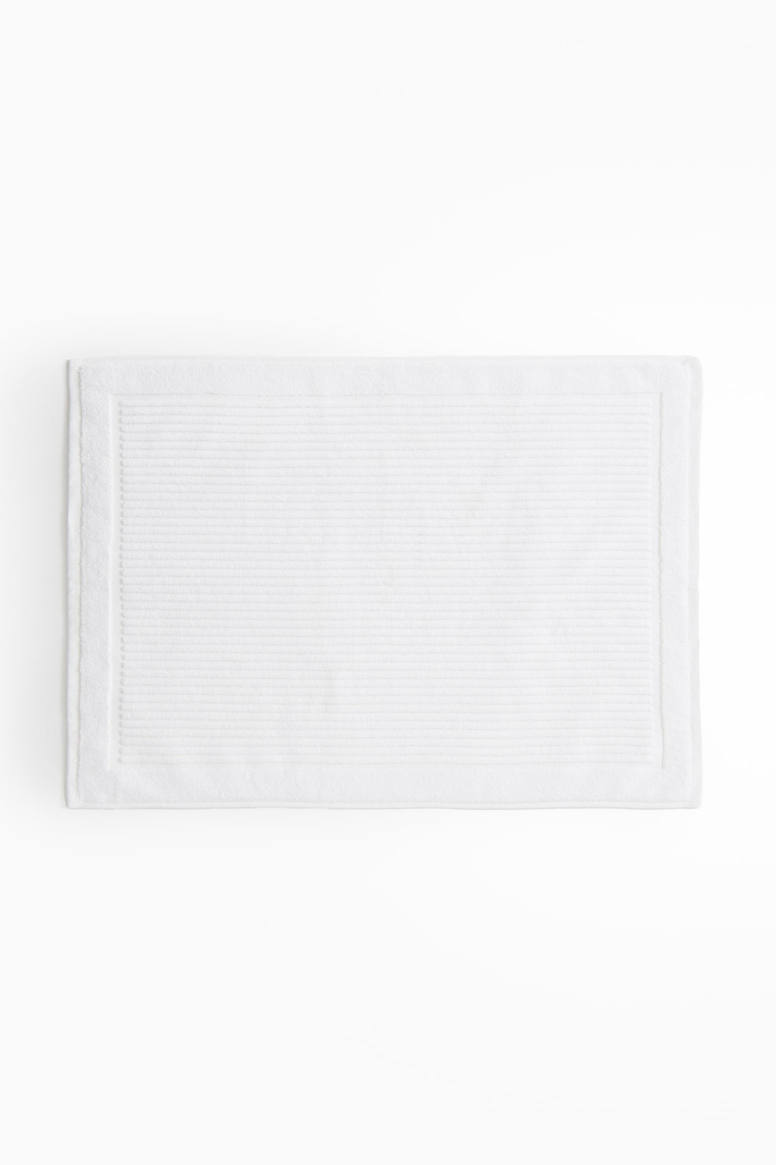 Tapis de bain en coton éponge - Blanc - 1