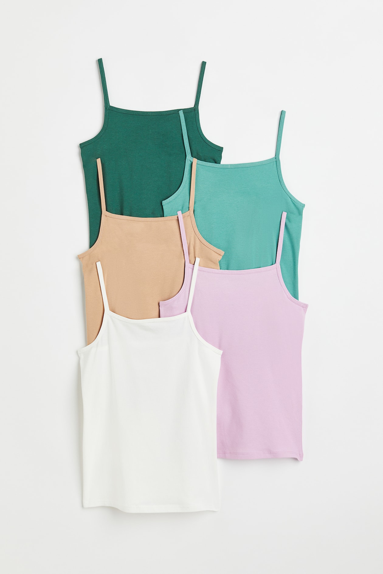 5 pack Jersey Tank Tops Dark Green green Kids H M CA 5-pack-jersey-tank-tops-dark-green-green-kids-h-m-ca