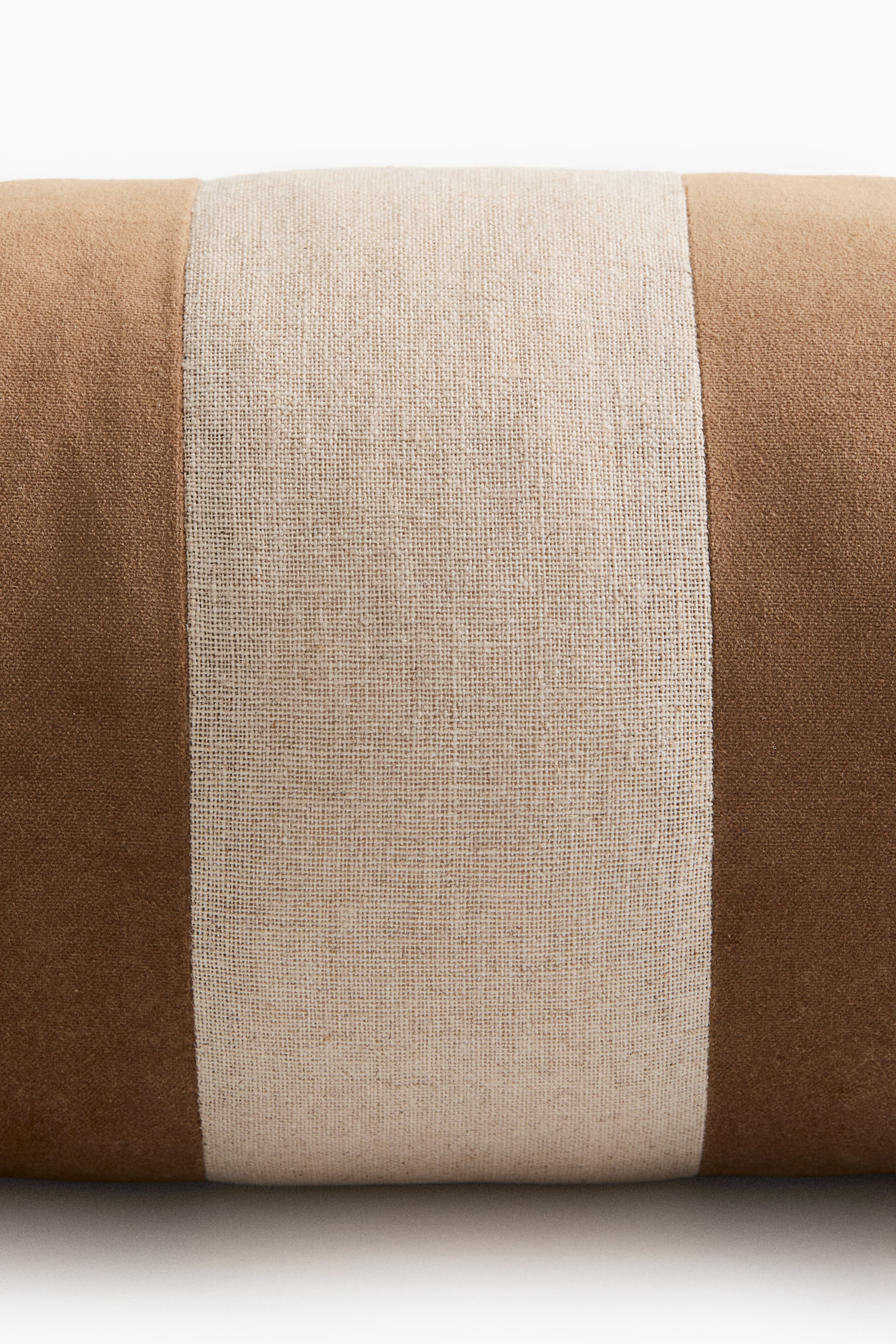 Linen-blend bolster - Beige chiaro/marrone righe/Beige chiaro/nero righe/Beige chiaro/verde righe - 3