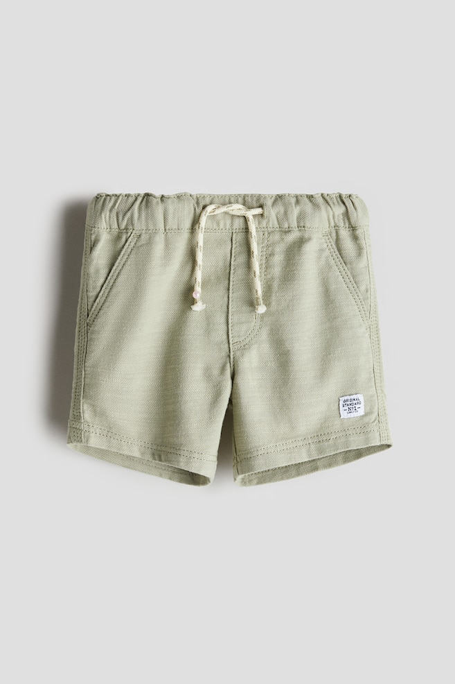 Twill shorts - Light khaki green/Turquoise/Light beige/Denim blue - 1