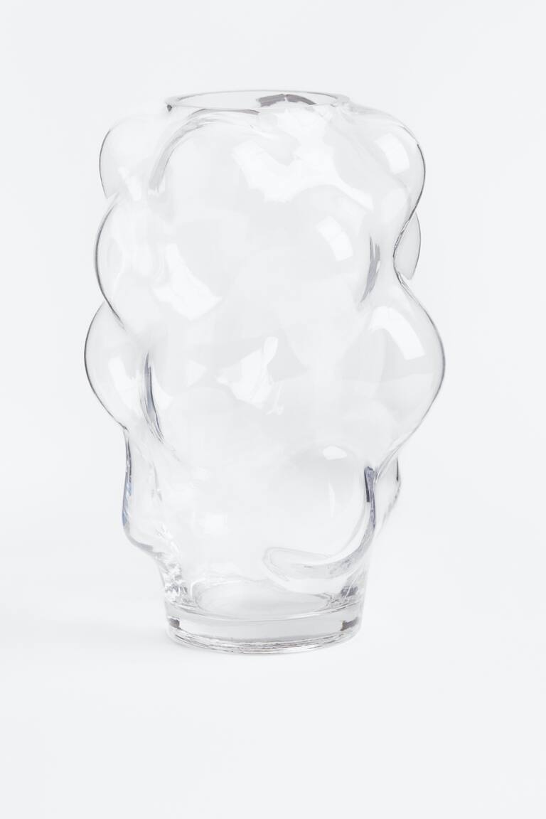 אגרטל זכוכית בטקסטורת בועות