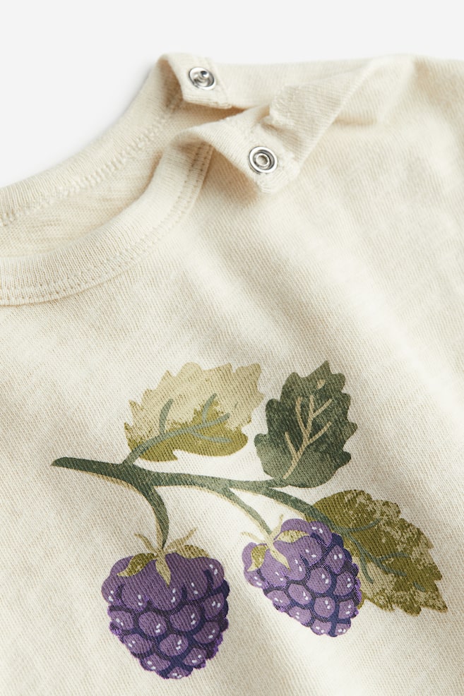 T-shirt imprimé - Beige clair/baies/Crème/jardin - 2