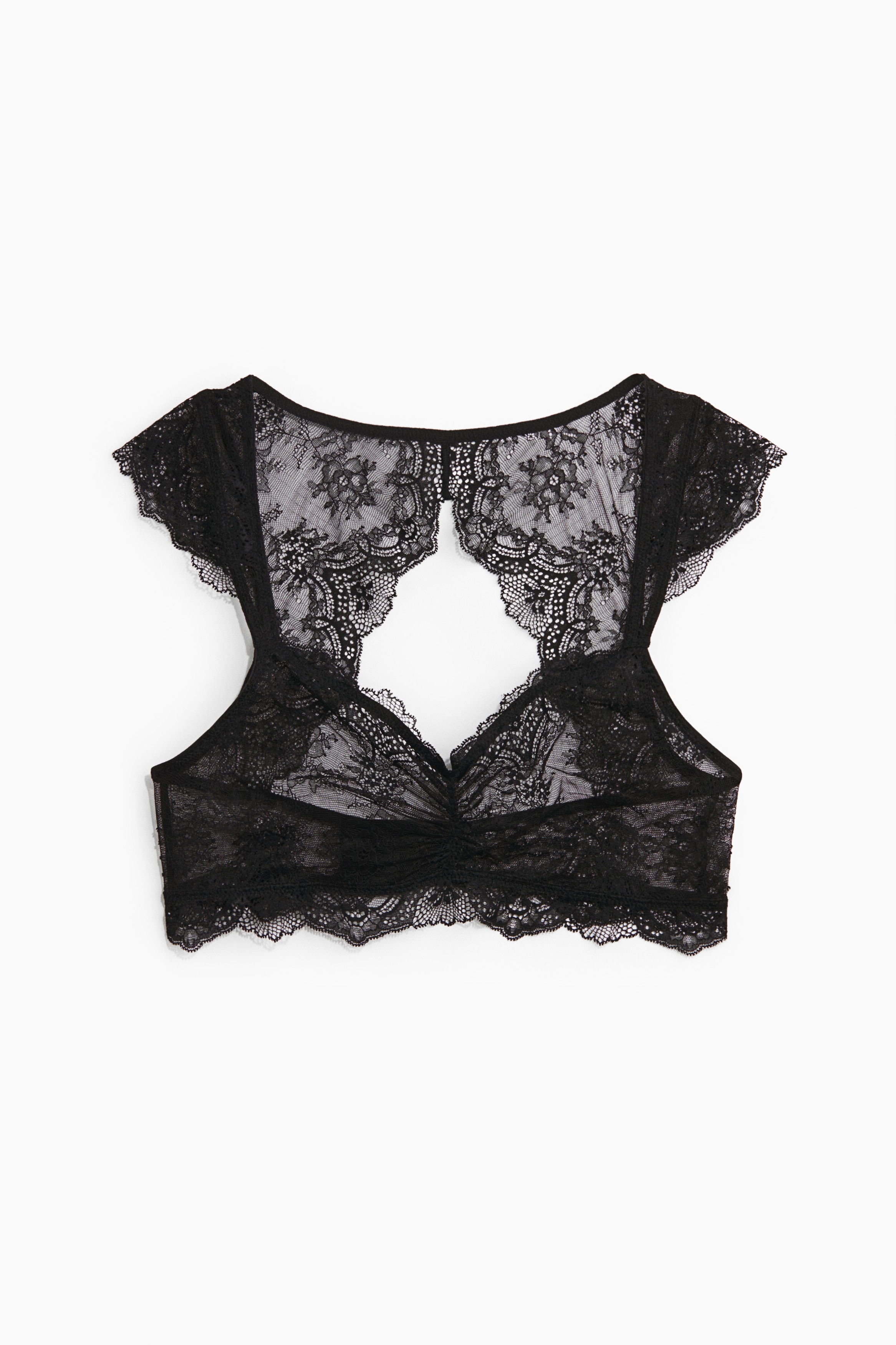 Lace bralette - Black