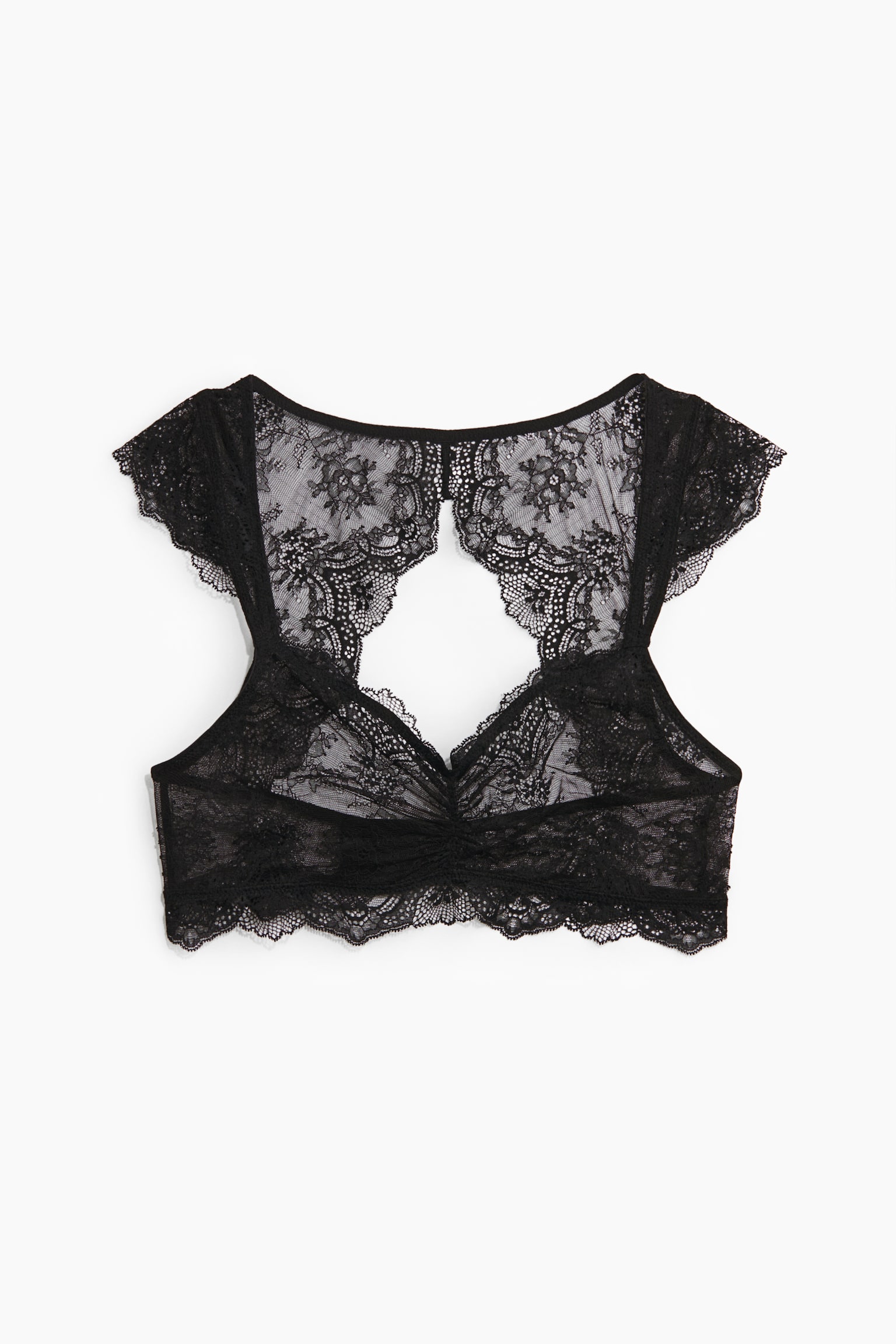 Lace bralette - Noir - 1