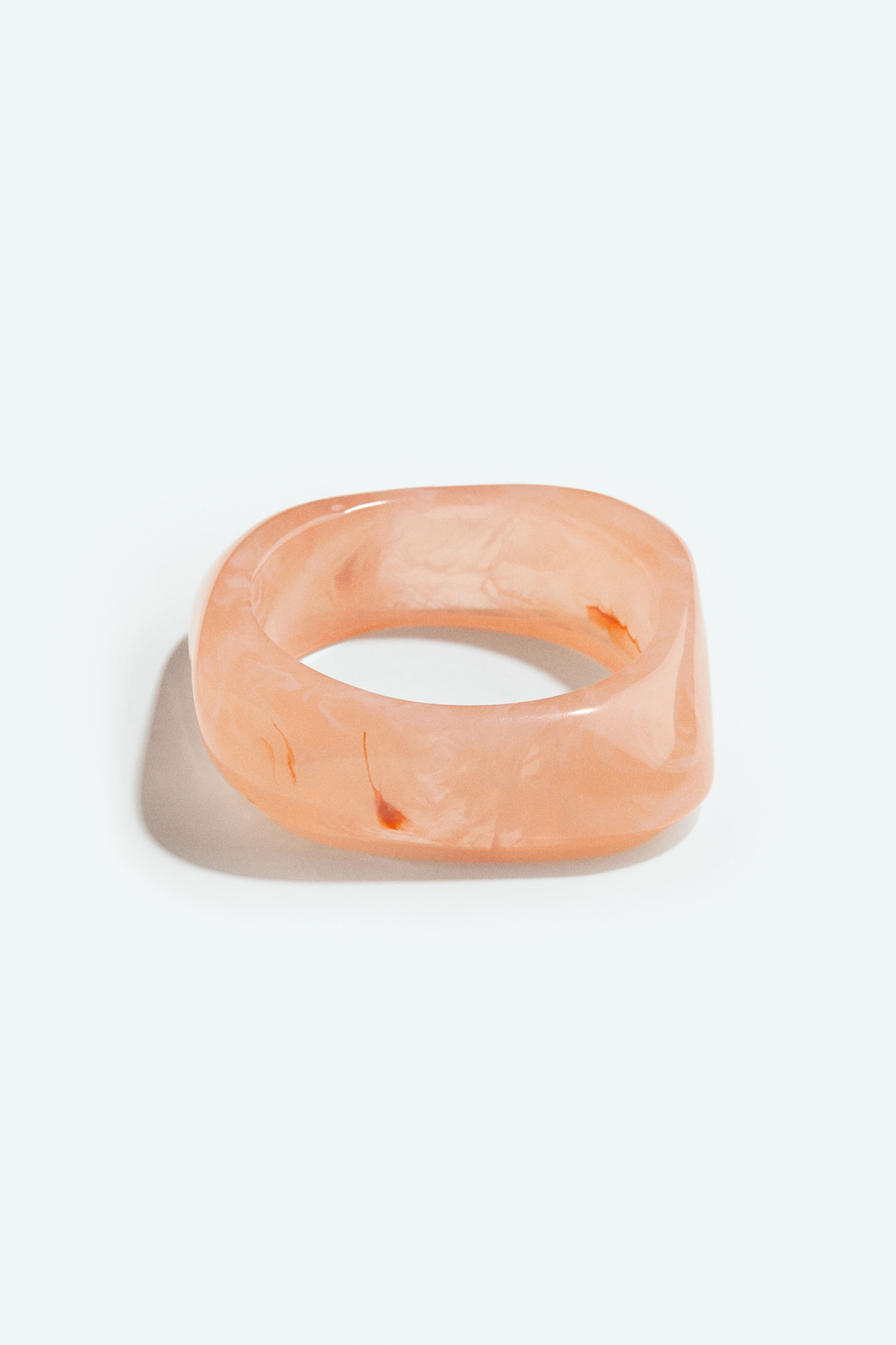 Bracelet jonc épais - Abricot/marbré