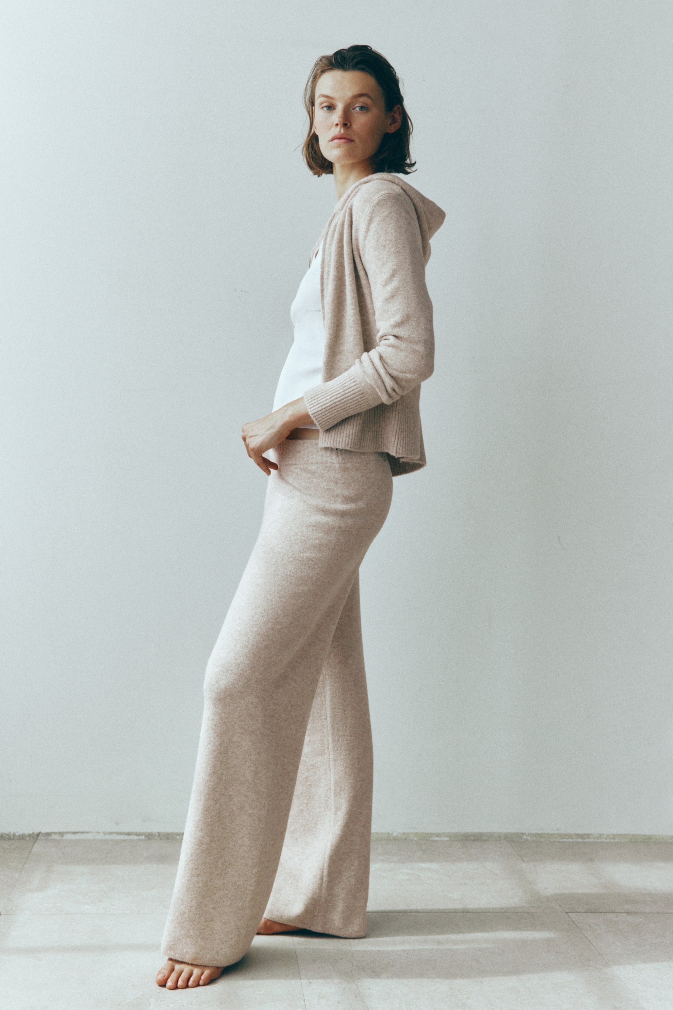 Pantalon large en tricot