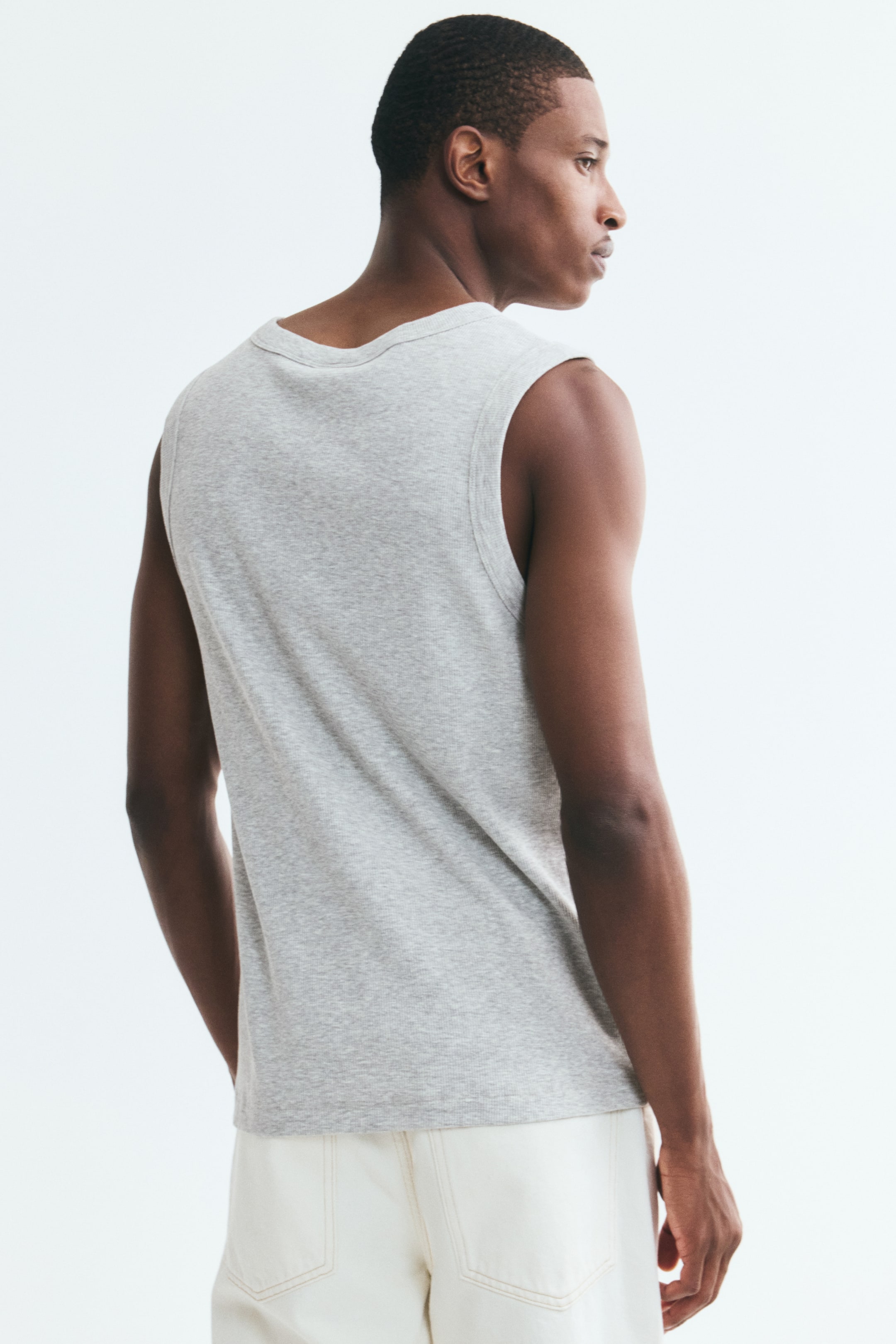 Slim-Fit Ribbed Tank Top