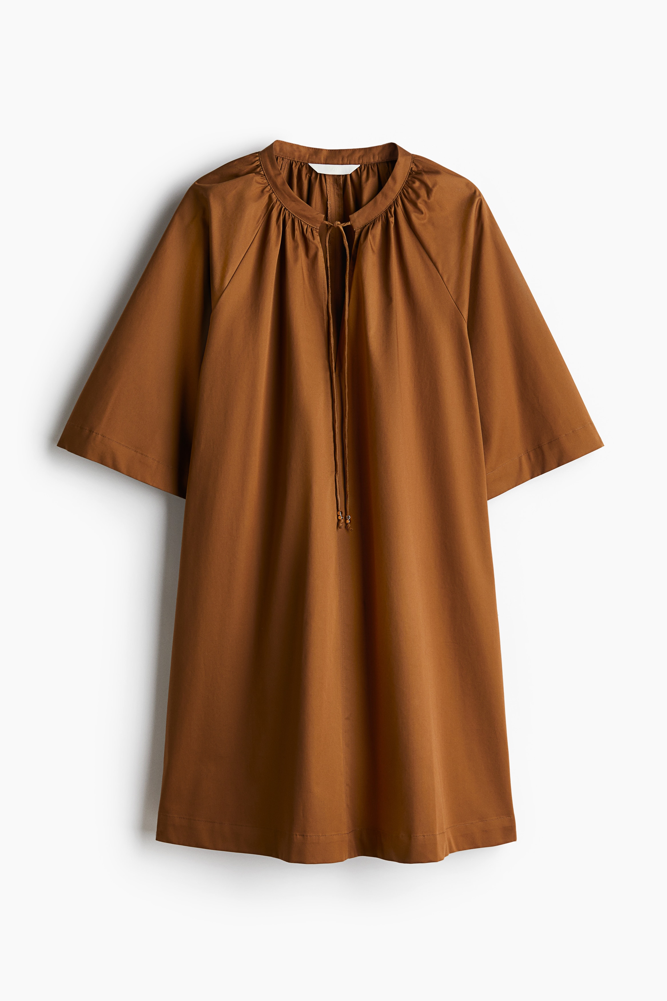 Women's Brown A-Line Cotton Dress | H&M US