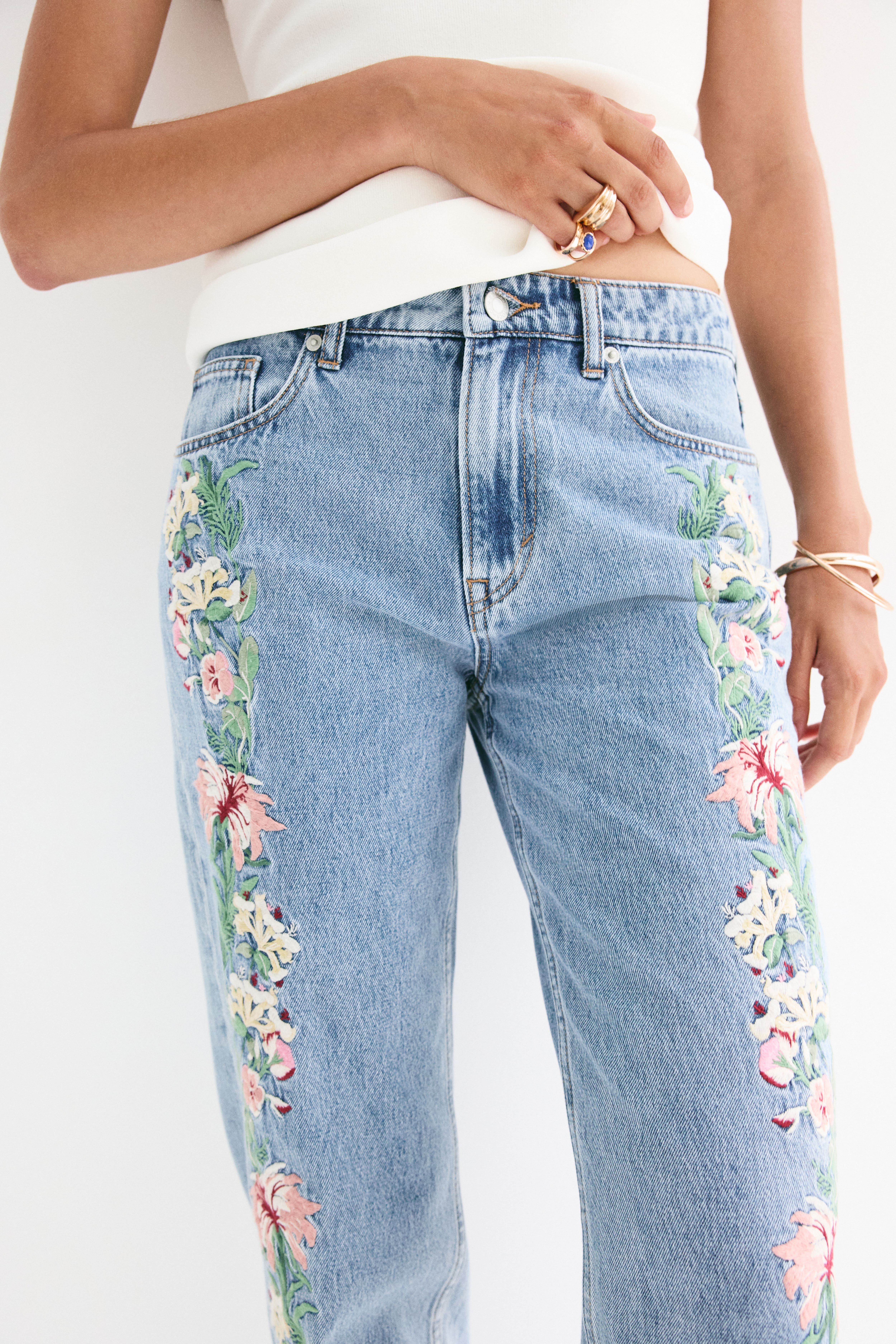 Straight Regular-Waist Jeans