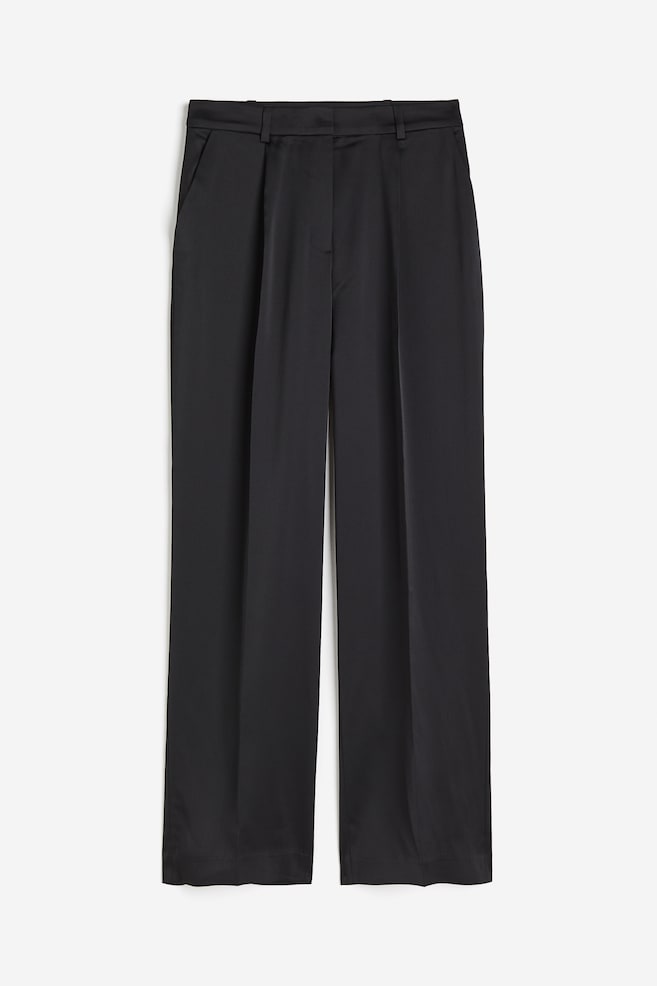 Pantalón recto - Negro/Negro/Estampado blanco - 1