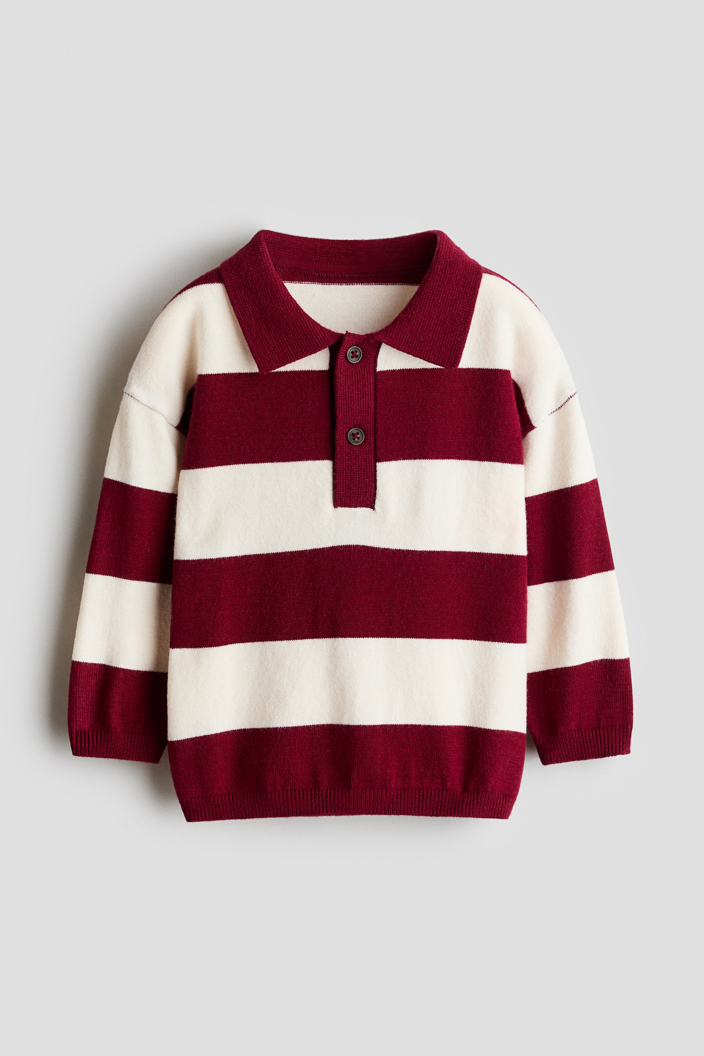 Rugby shirt - Dark red/Striped