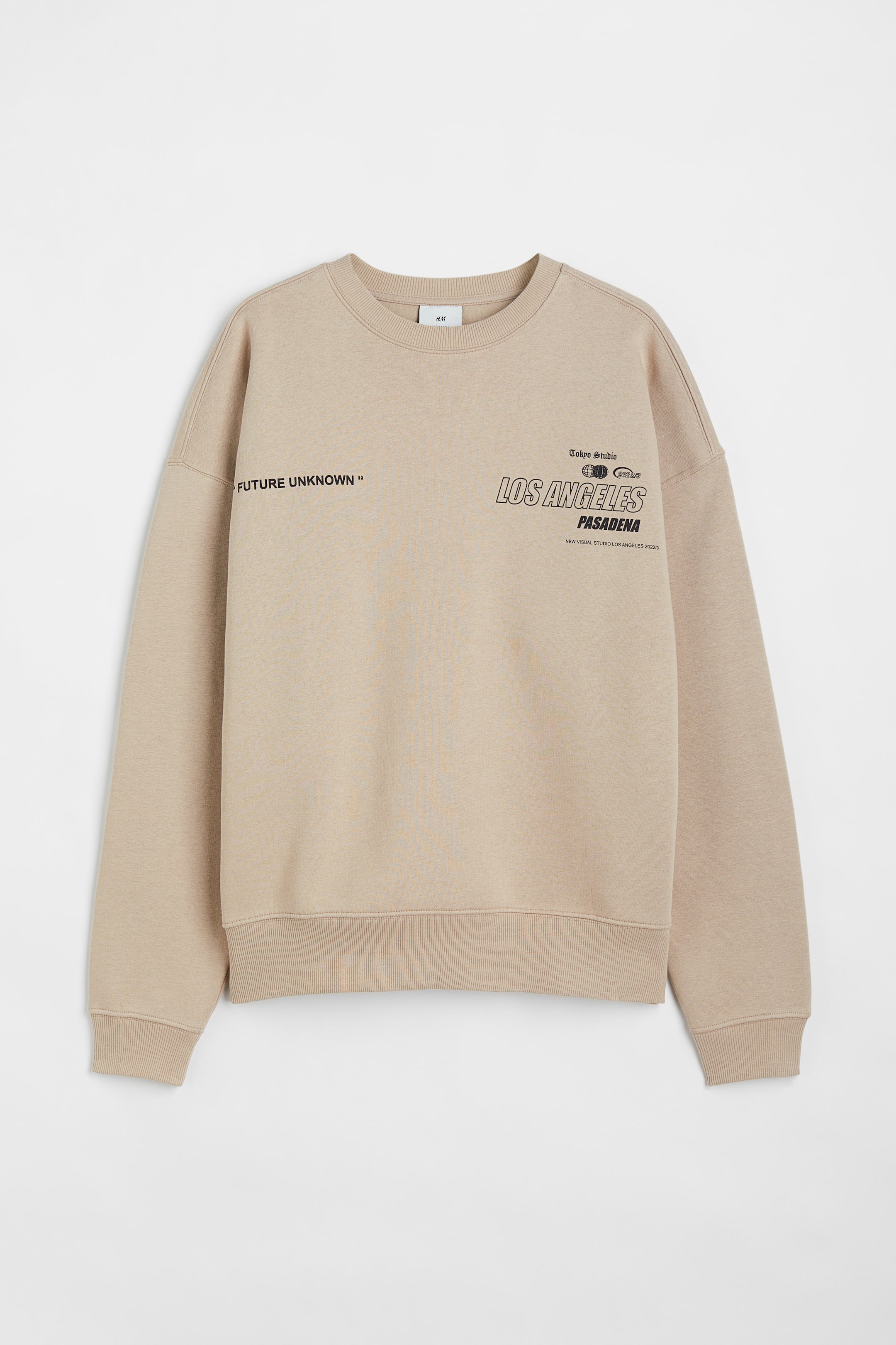 View larger image: Relaxed Fit Printed sweatshirt - Beige/Los Angeles - Men | H&M 1