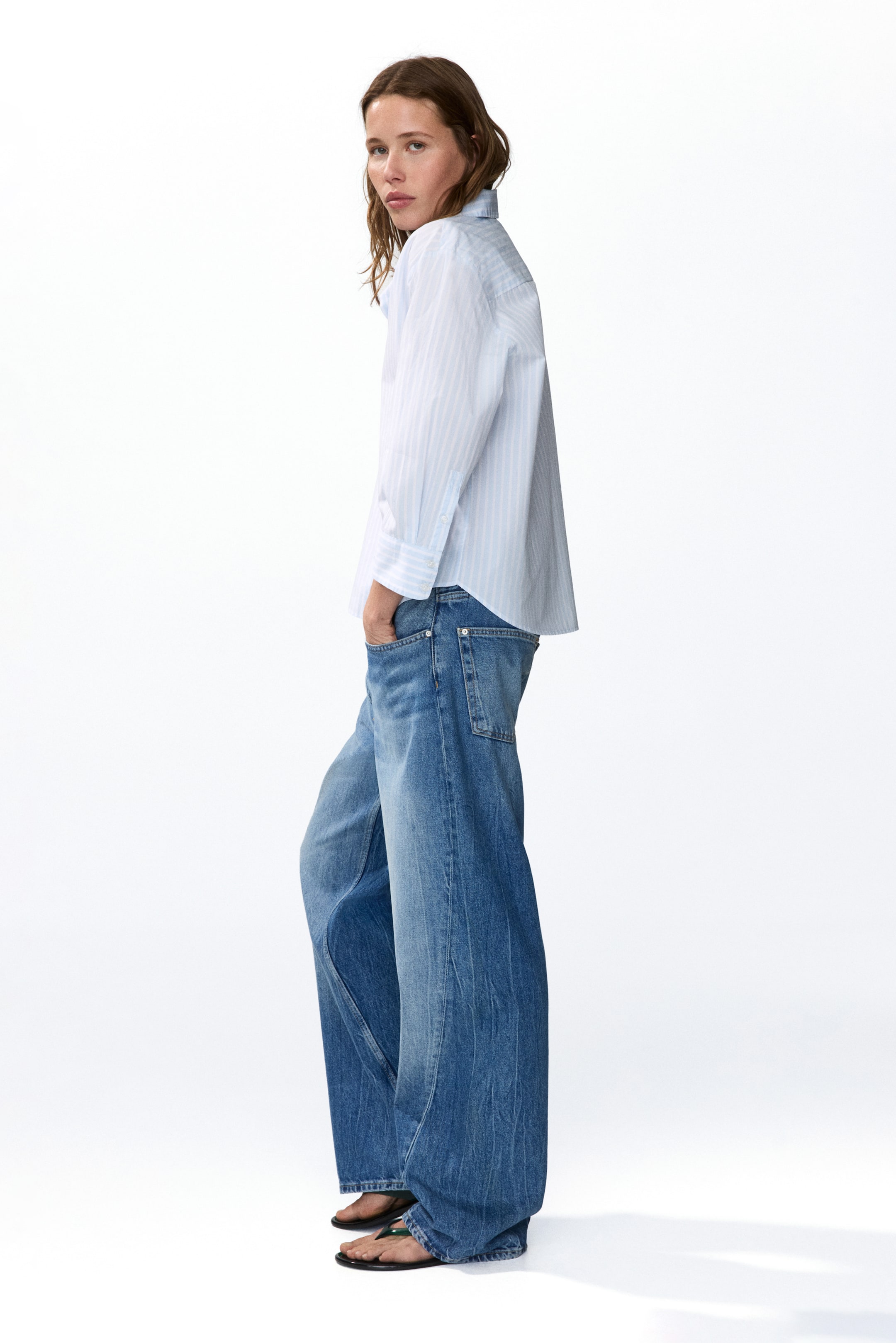 Женские рубашки H&M Cotton Poplin Shirt — фото 4