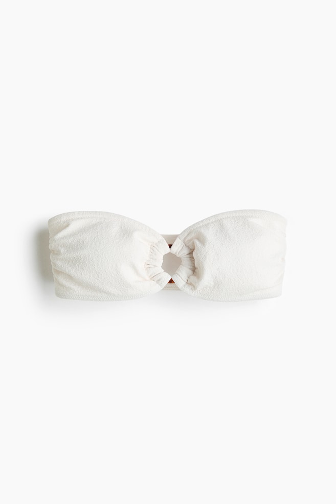 Haut de maillot bandeau paddé - Ivoire/Rouge vif - 1