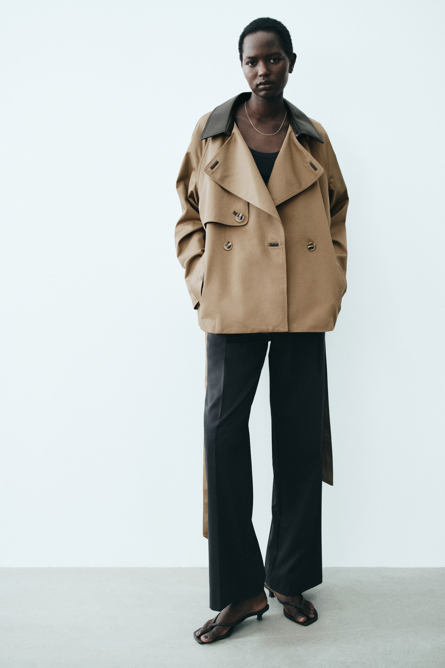 Trench coat - Dark beige - 3