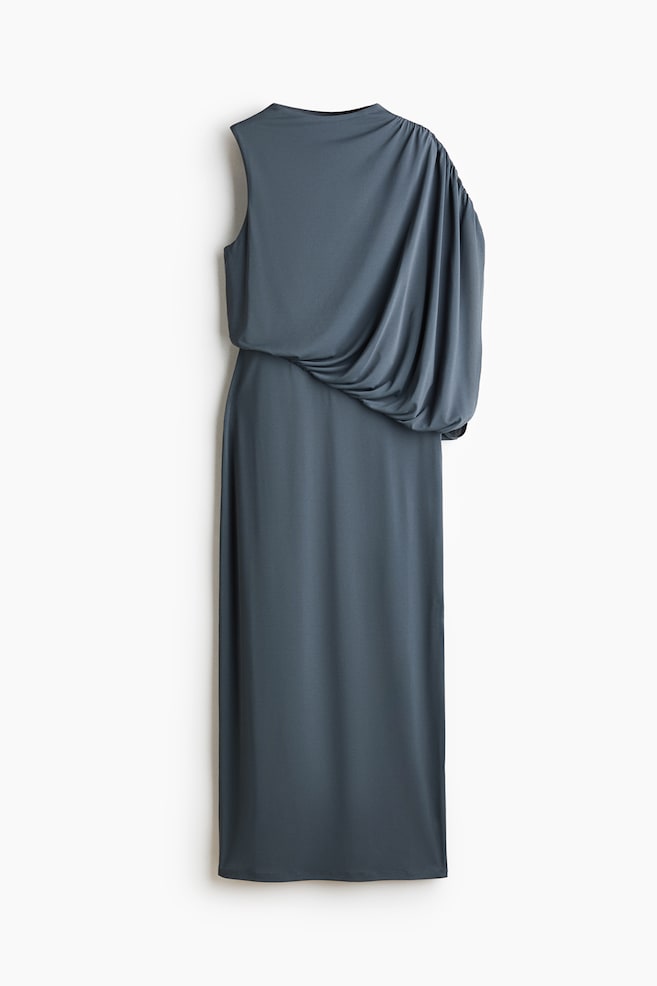 Draped maxi dress - Dark grey/Black - 1