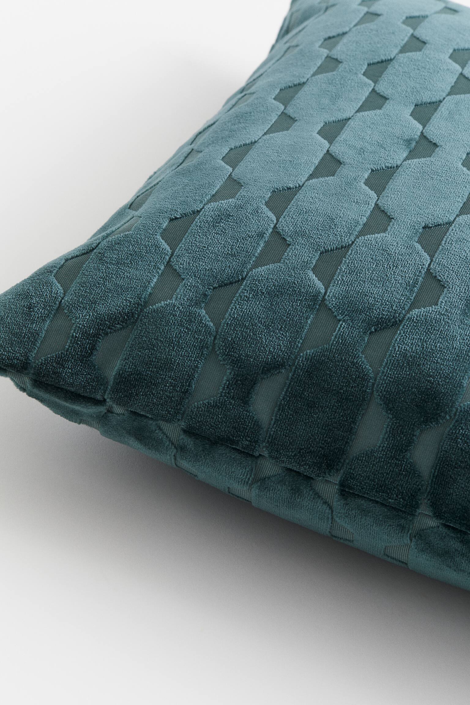 Patterned Cushion Cover Dark green/patterned Home All H&M US