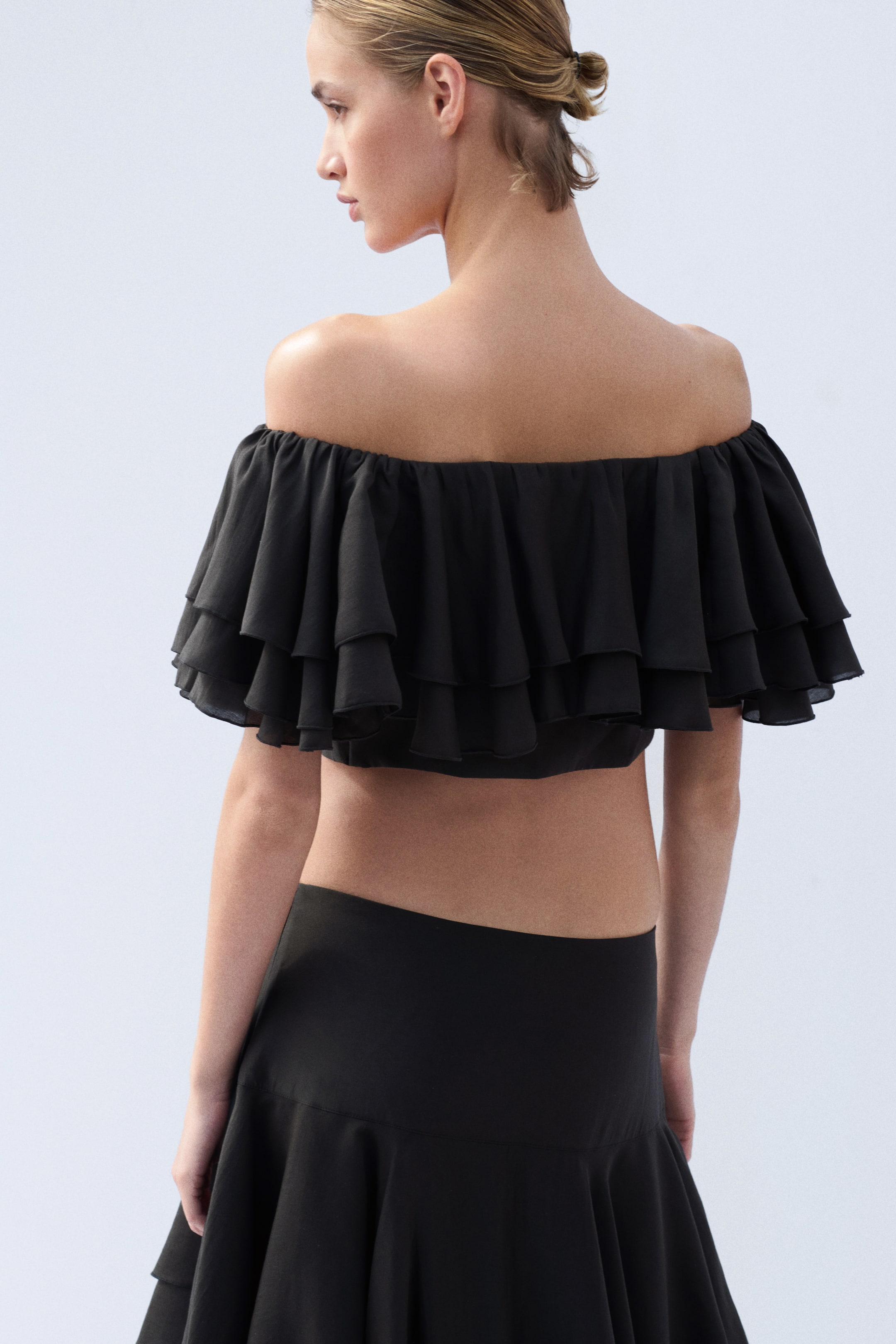 Flounced Off-the-Shoulder Top