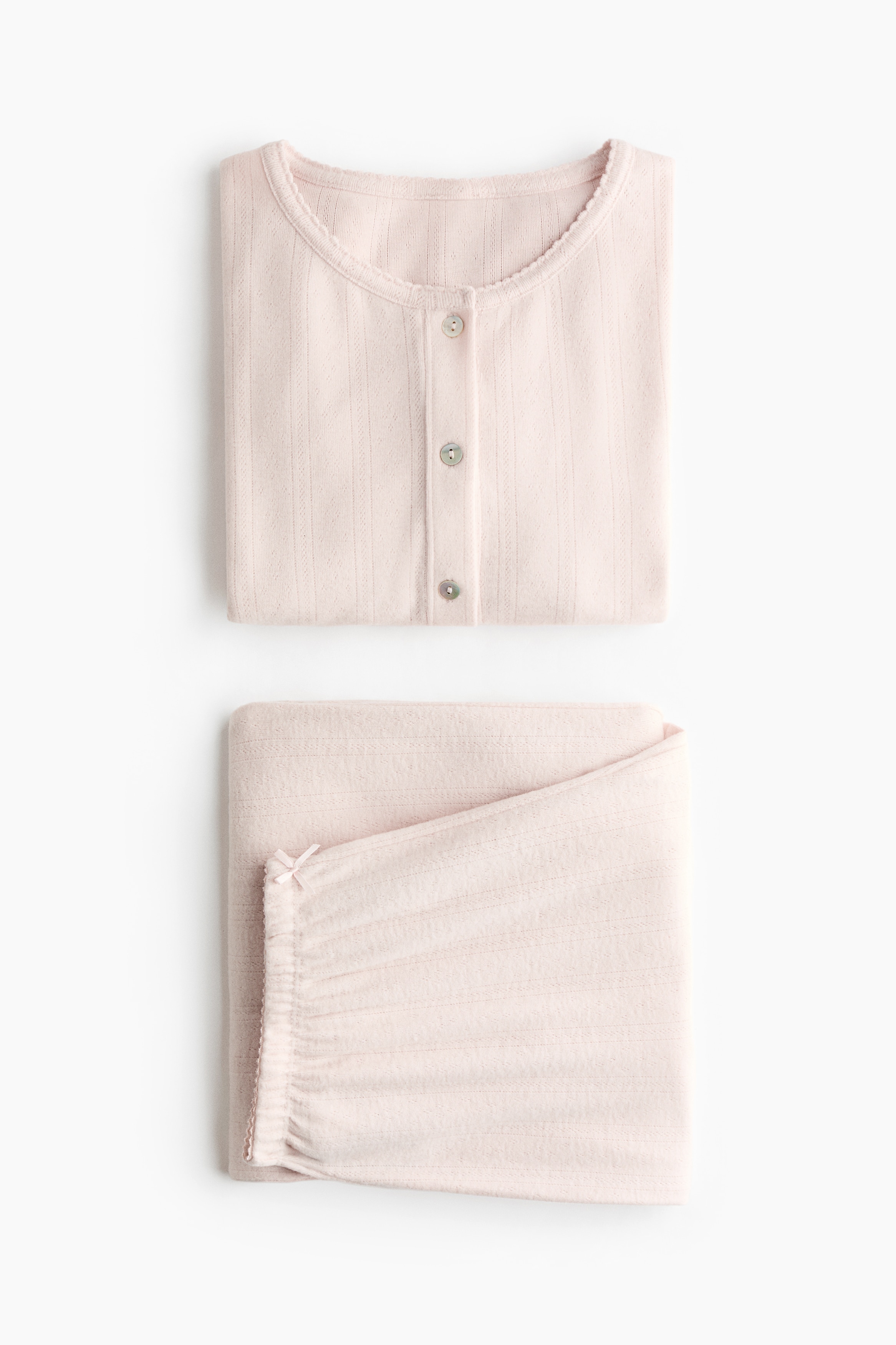 Pointelle jersey pyjamas