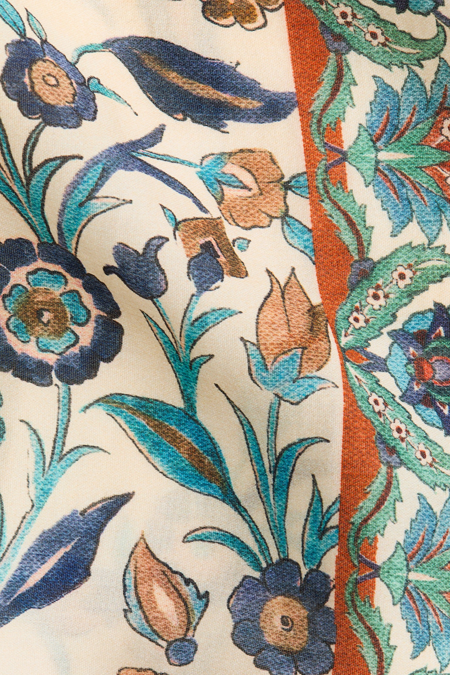 Oversized printed shirt - Light beige/Floral - 2