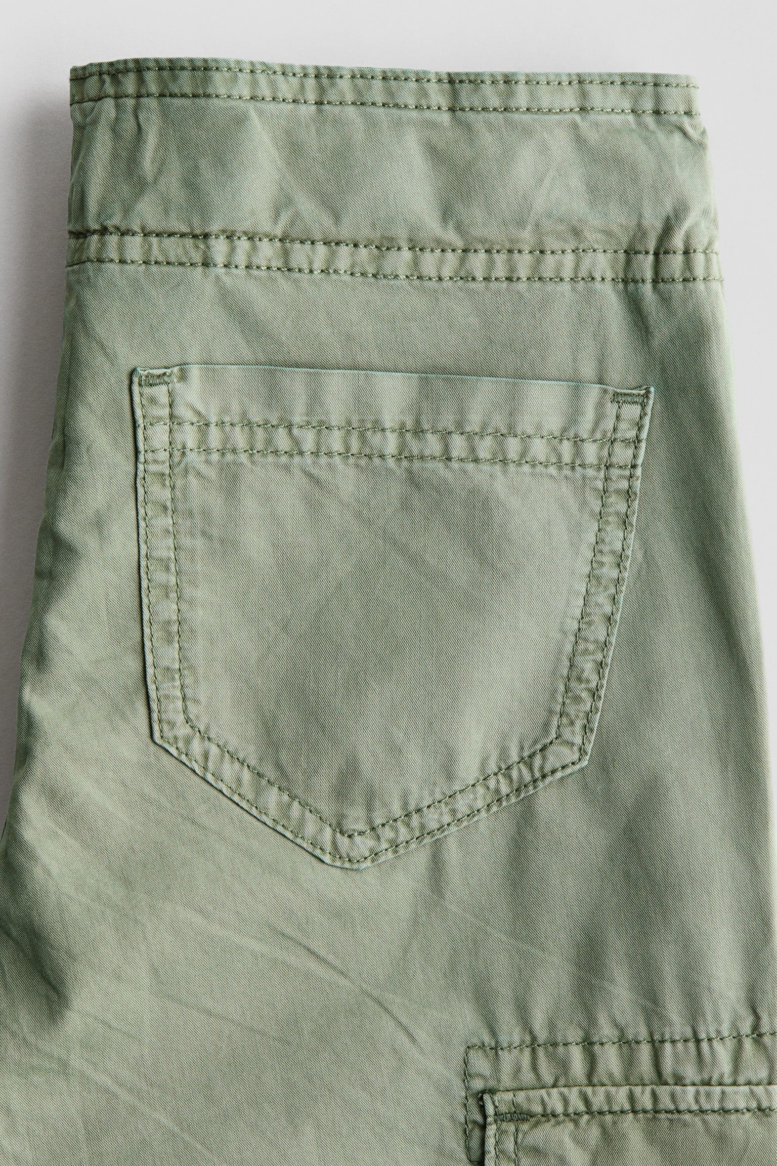 Детские брюки H&M Wide-Leg Cargo, цвет: Хаки зелёный — фото 2