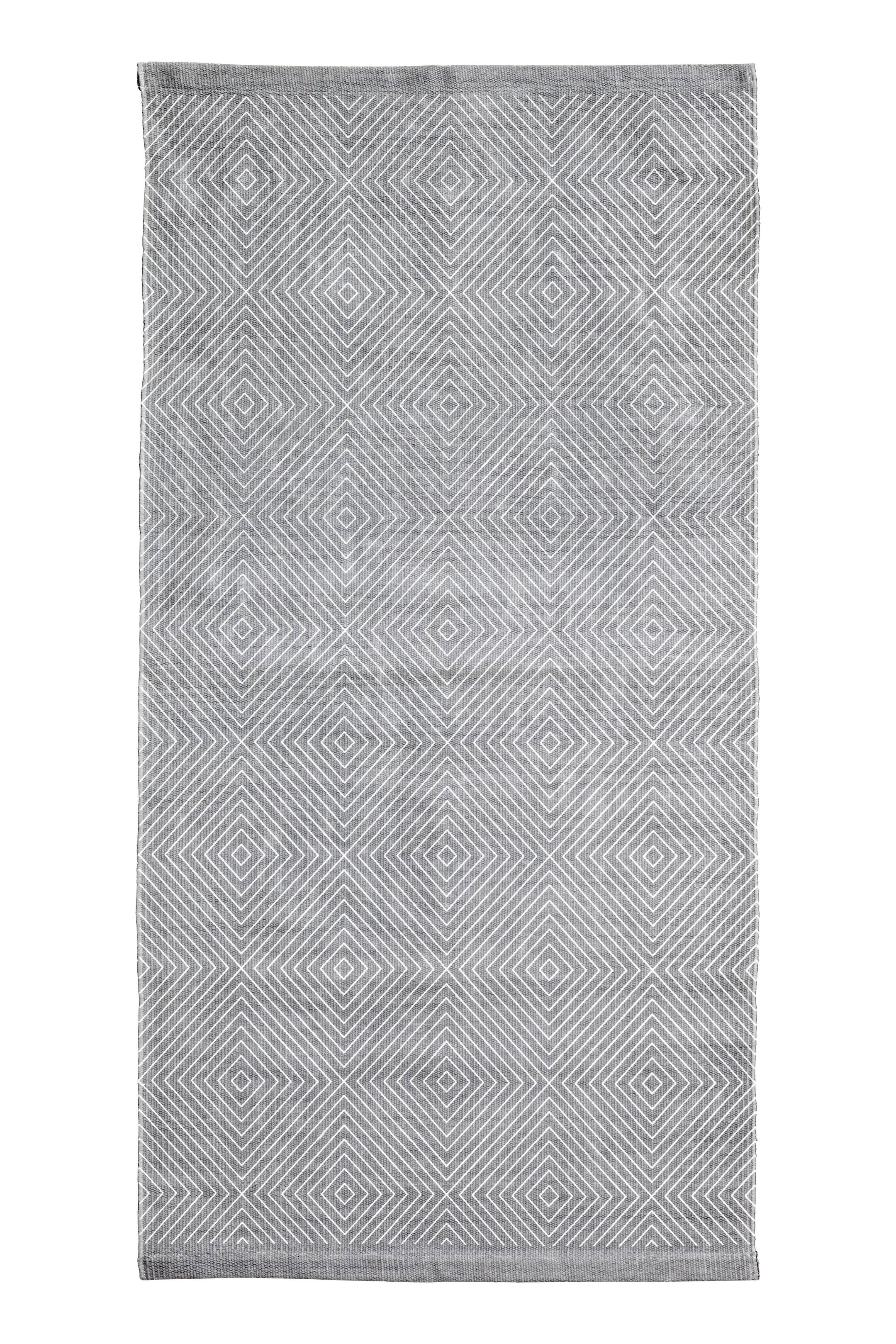 View larger image: Patterned cotton rug - Grey - Home All | H&M GB 1