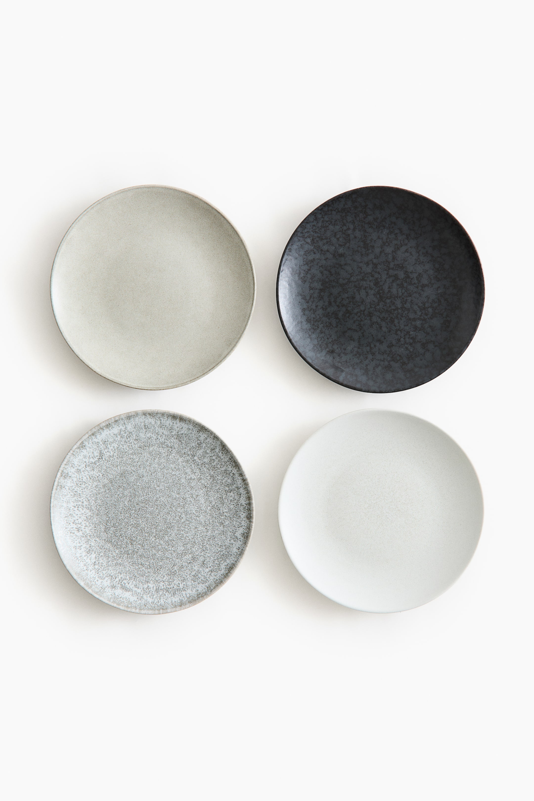 View larger image: 4-pack stoneware medium plates - Light grey/Beige - Home All | H&M IE 1